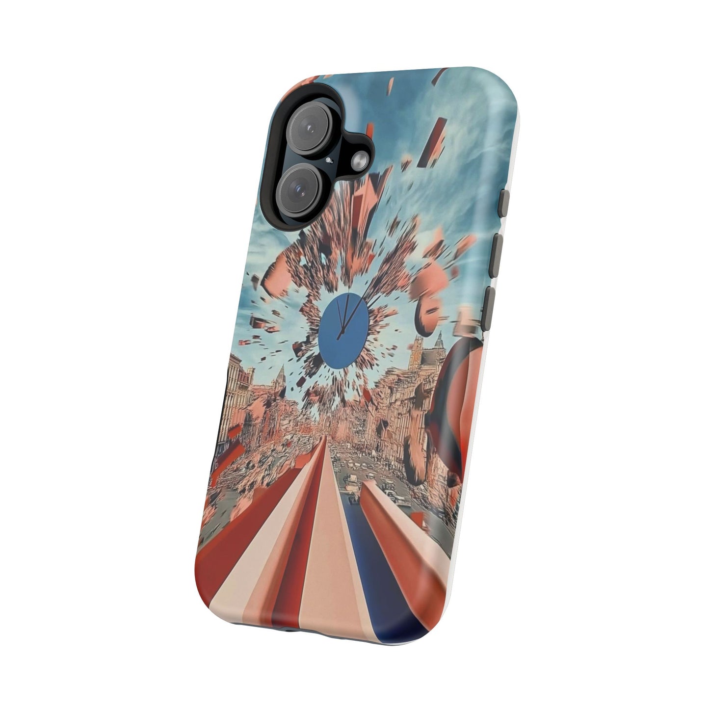 Phone Case with 'World at 10000 MPH' Art by Moxie Jay
