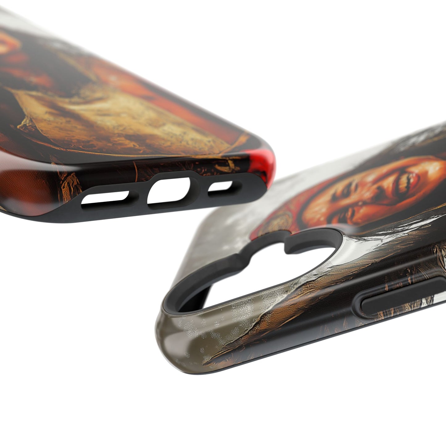 Luxurious Magnetic Wireless Charging Tough iPhone Case - Native Heritage Art by Moxie-Jay