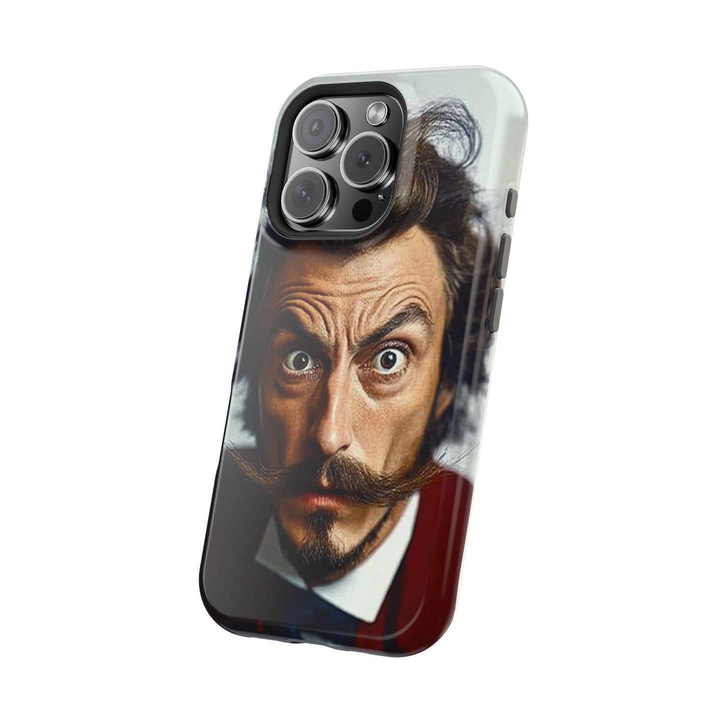 Luxurious Magnetic Wireless Charging Tough iPhone Case - “Close-Up Salvador Dali” by Moxie-Jay