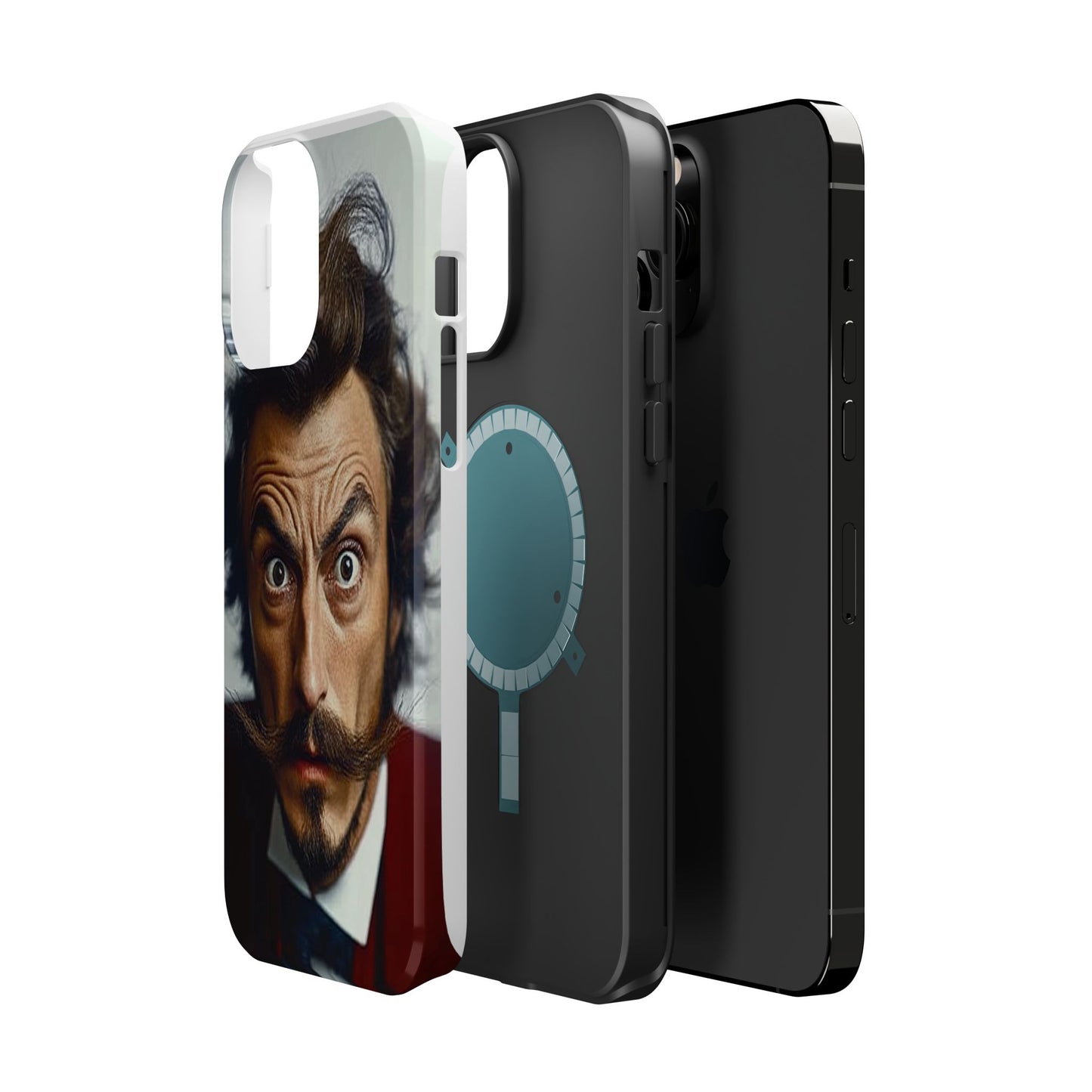 Luxurious Magnetic Wireless Charging Tough iPhone Case - “Close-Up Salvador Dali” by Moxie-Jay