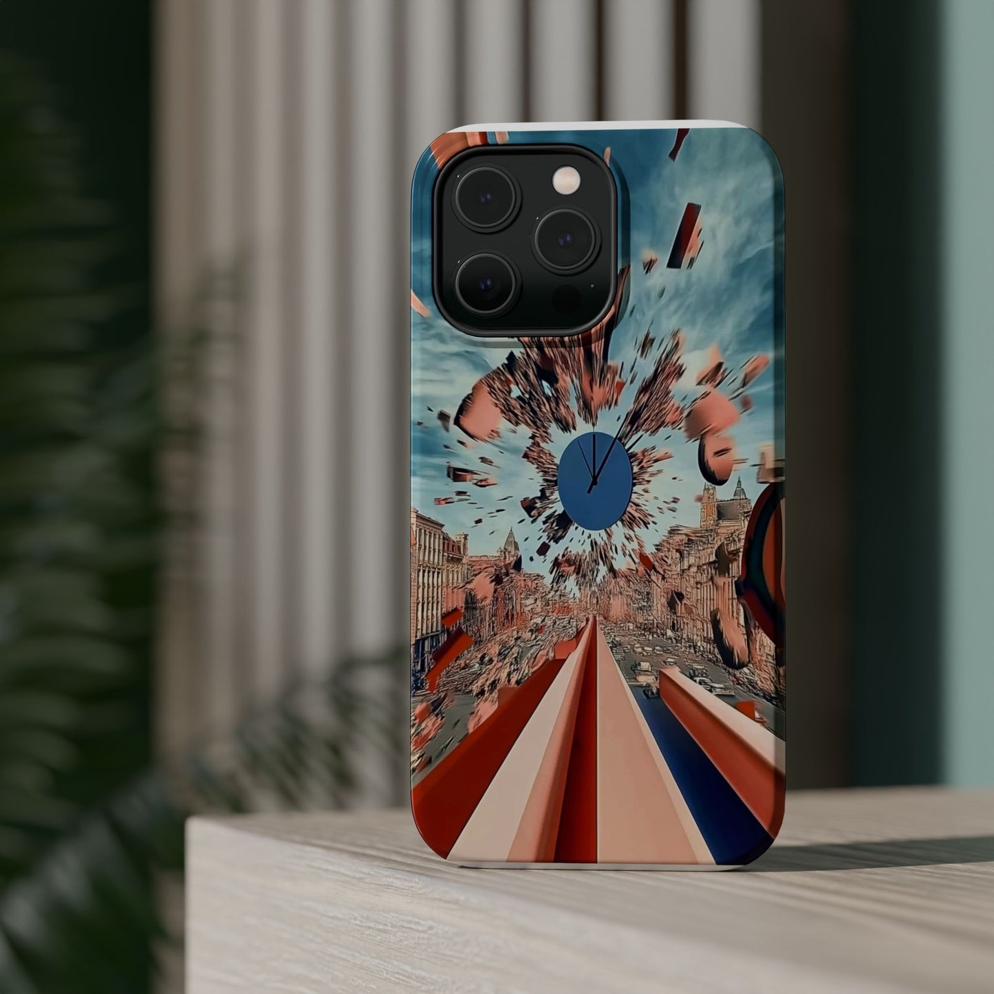 Phone Case with 'World at 10000 MPH' Art by Moxie Jay