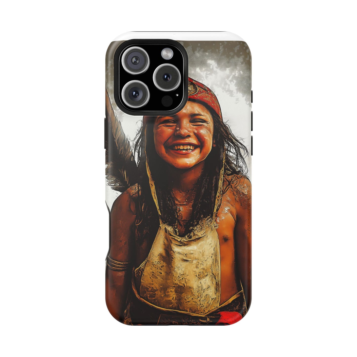 Luxurious Magnetic Wireless Charging Tough iPhone Case - Native Heritage Art by Moxie-Jay