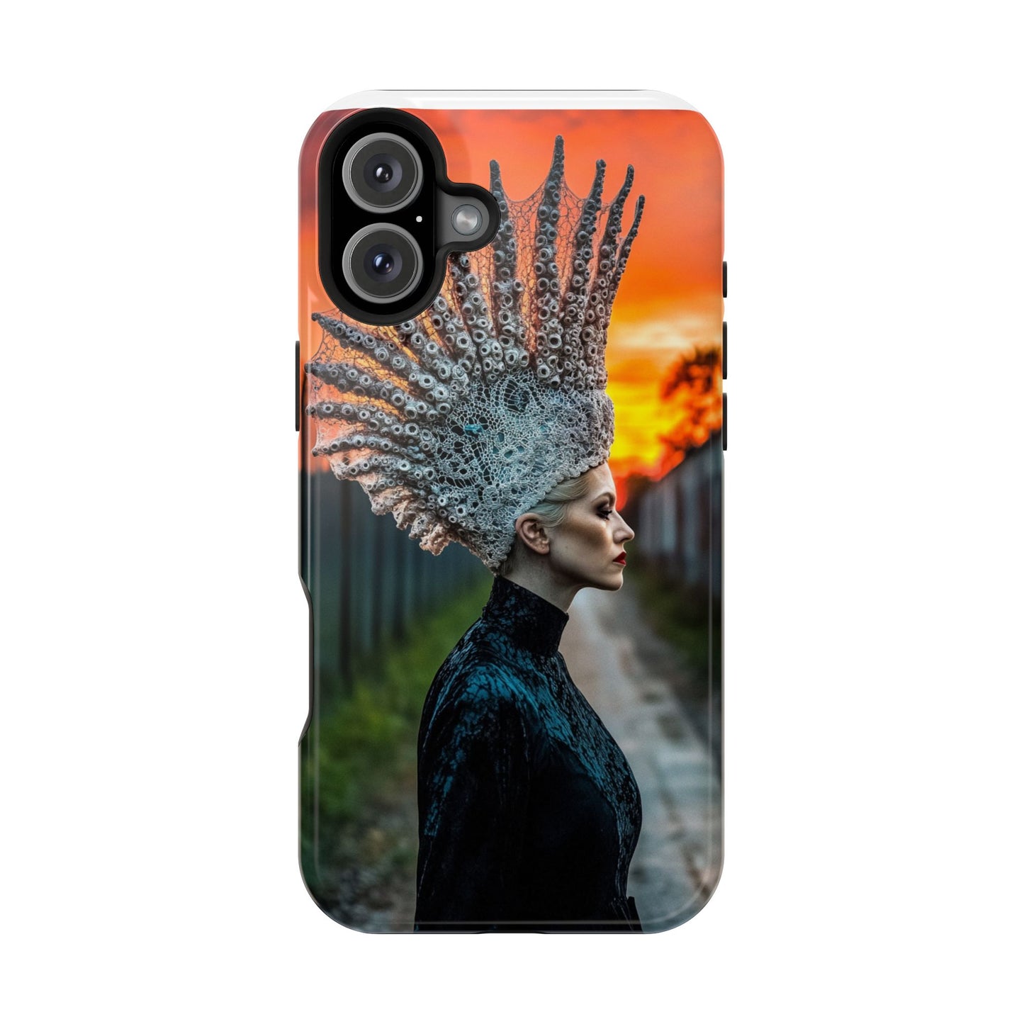 Sunset Goddess" Magnetic Wireless Charging iPhone Case by Moxie Jay