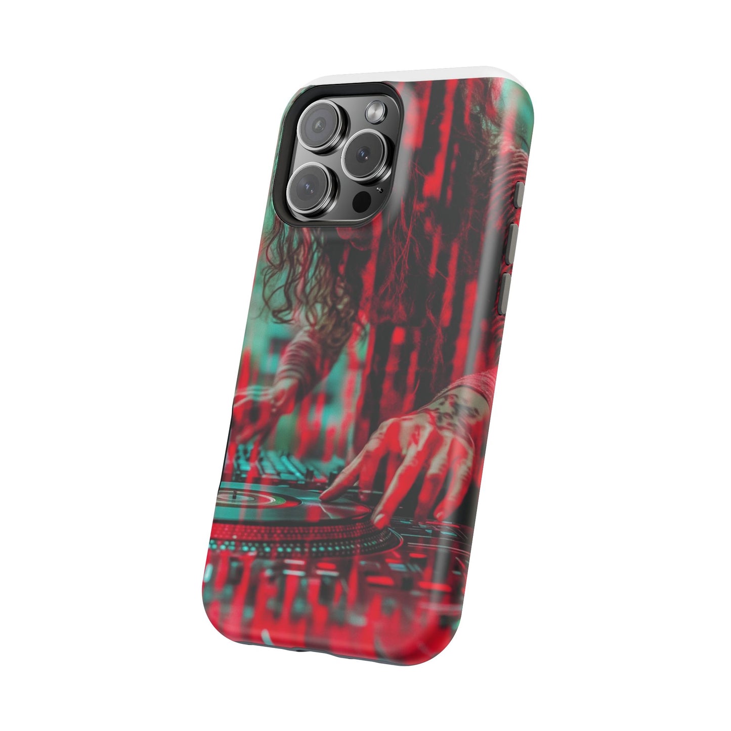 "Vinyl Virtuoso" Luxury Magnetic Wireless Charging iPhone Case by Moxie Jay