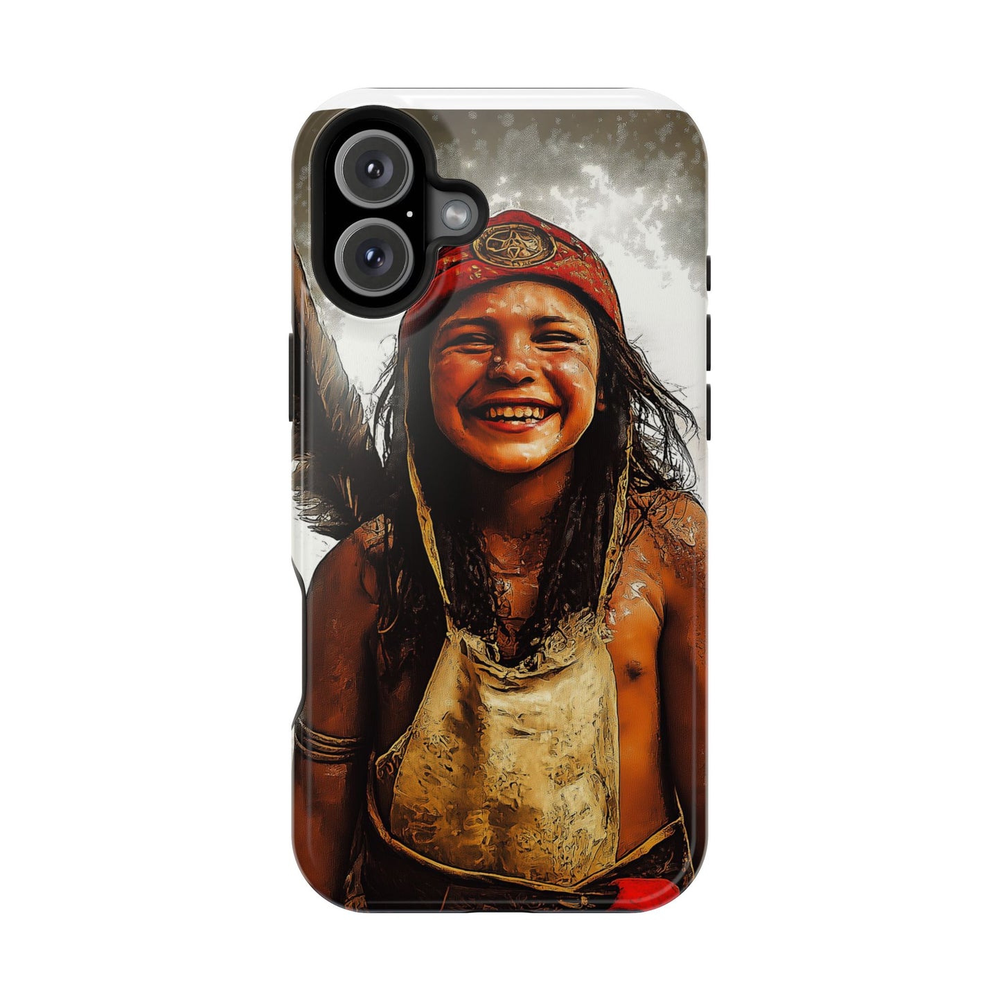 Luxurious Magnetic Wireless Charging Tough iPhone Case - Native Heritage Art by Moxie-Jay