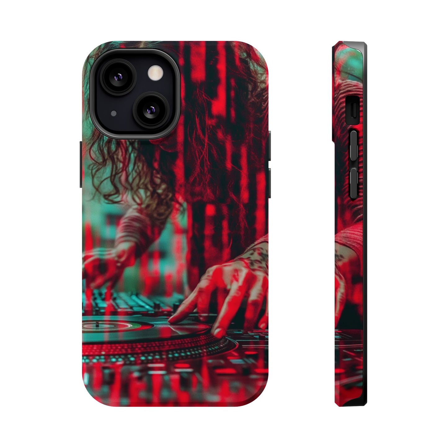 "Vinyl Virtuoso" Luxury Magnetic Wireless Charging iPhone Case by Moxie Jay