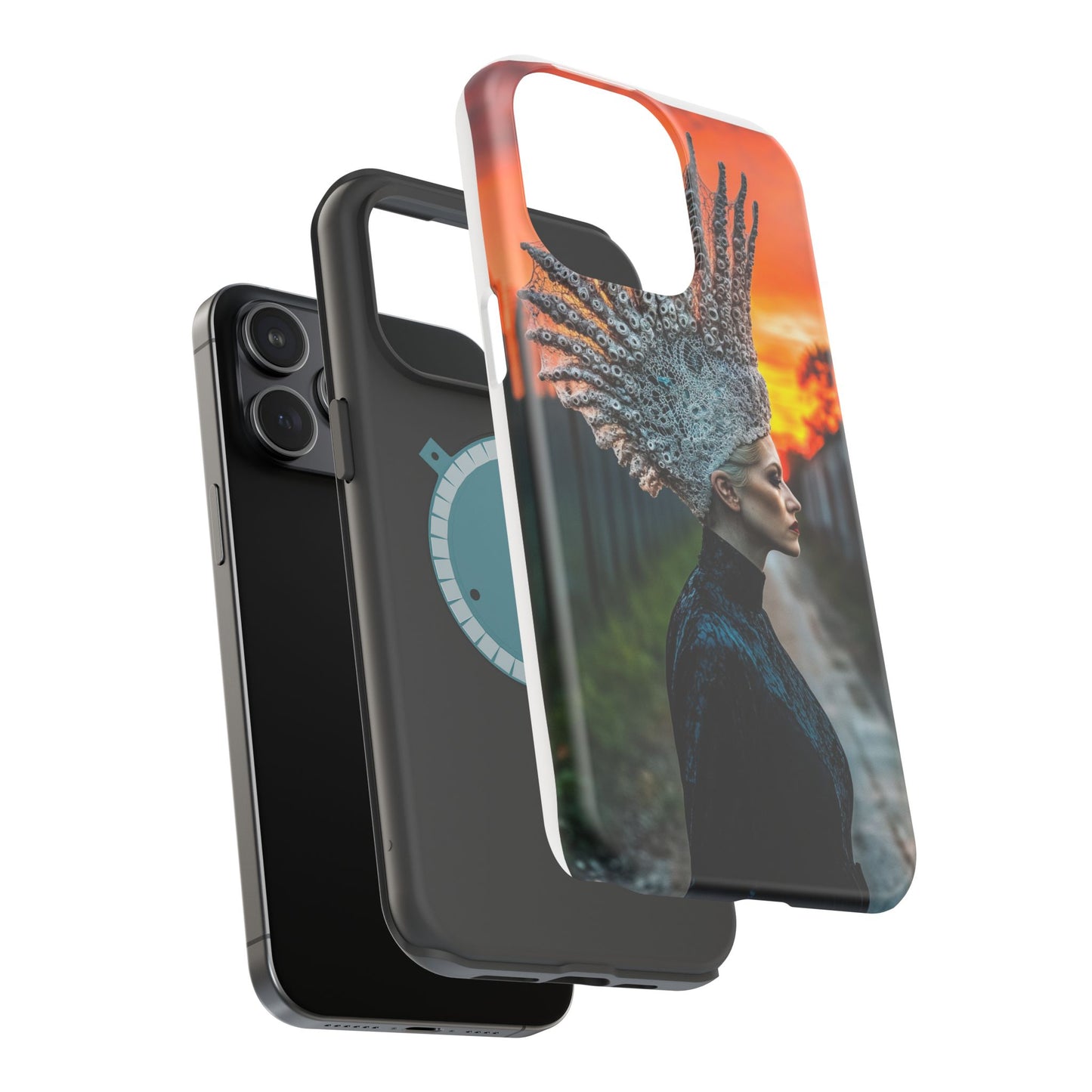 Sunset Goddess" Magnetic Wireless Charging iPhone Case by Moxie Jay