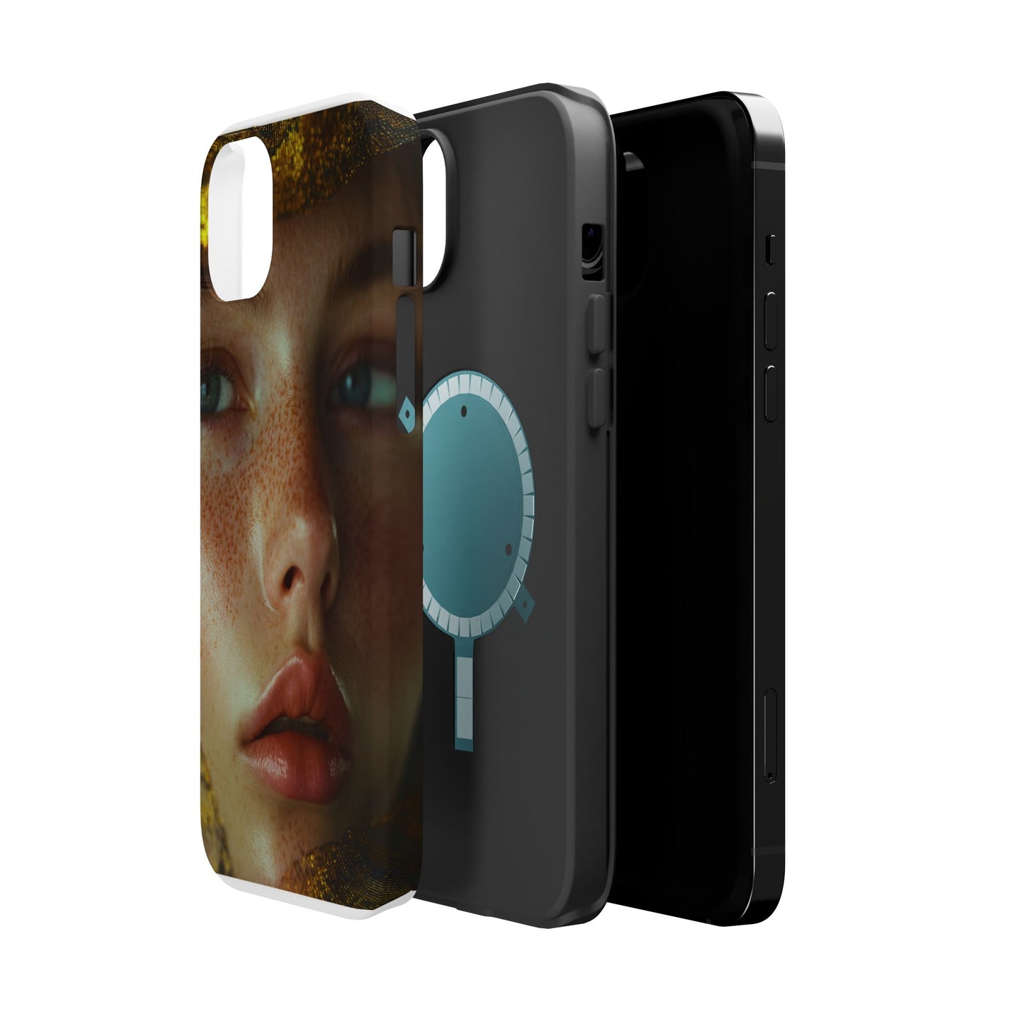 Phone Case - Close Up Girl with Freckles Photography Magnetic Tough Cases