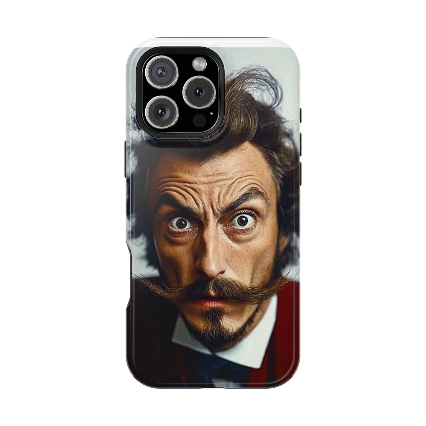 Luxurious Magnetic Wireless Charging Tough iPhone Case - “Close-Up Salvador Dali” by Moxie-Jay