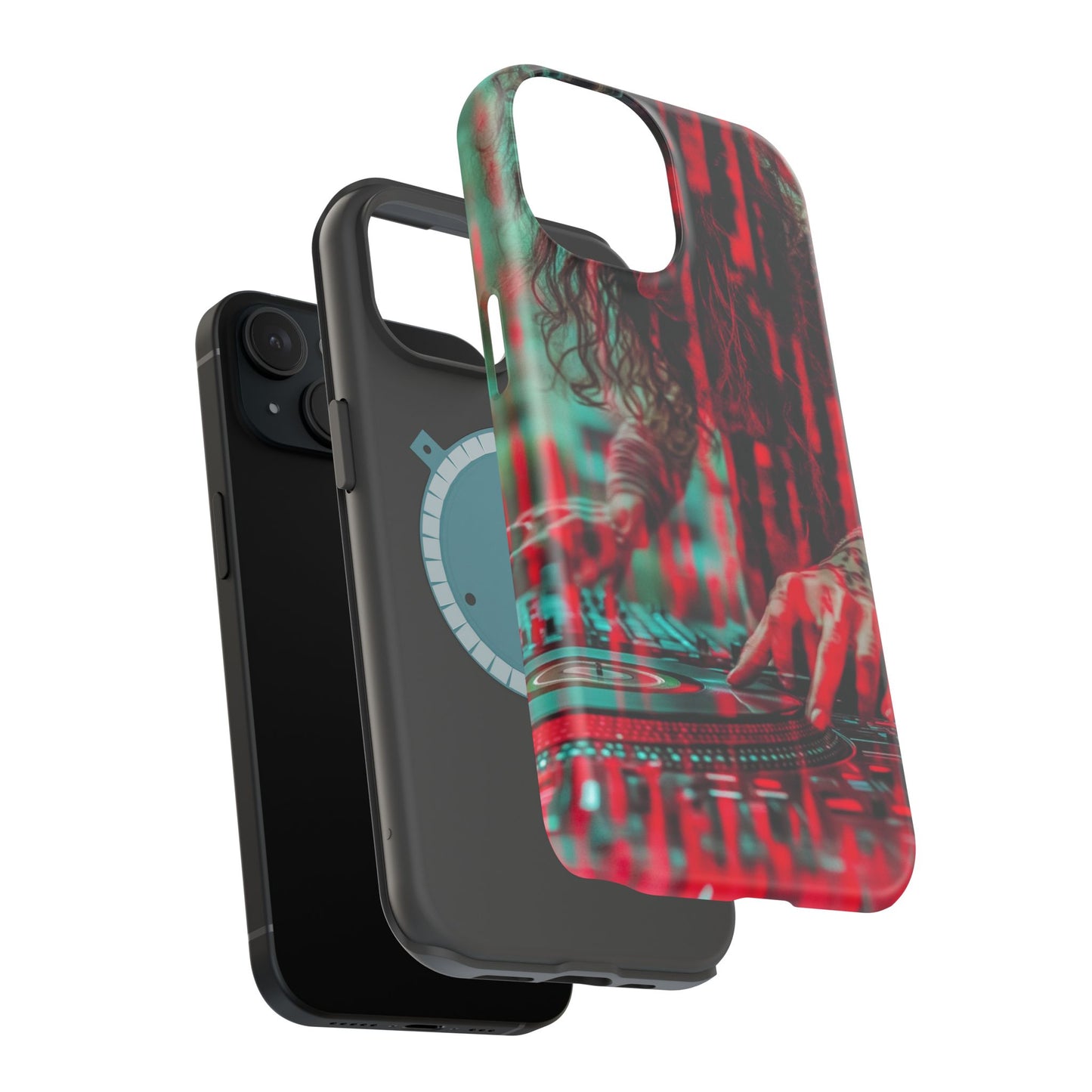 "Vinyl Virtuoso" Luxury Magnetic Wireless Charging iPhone Case by Moxie Jay
