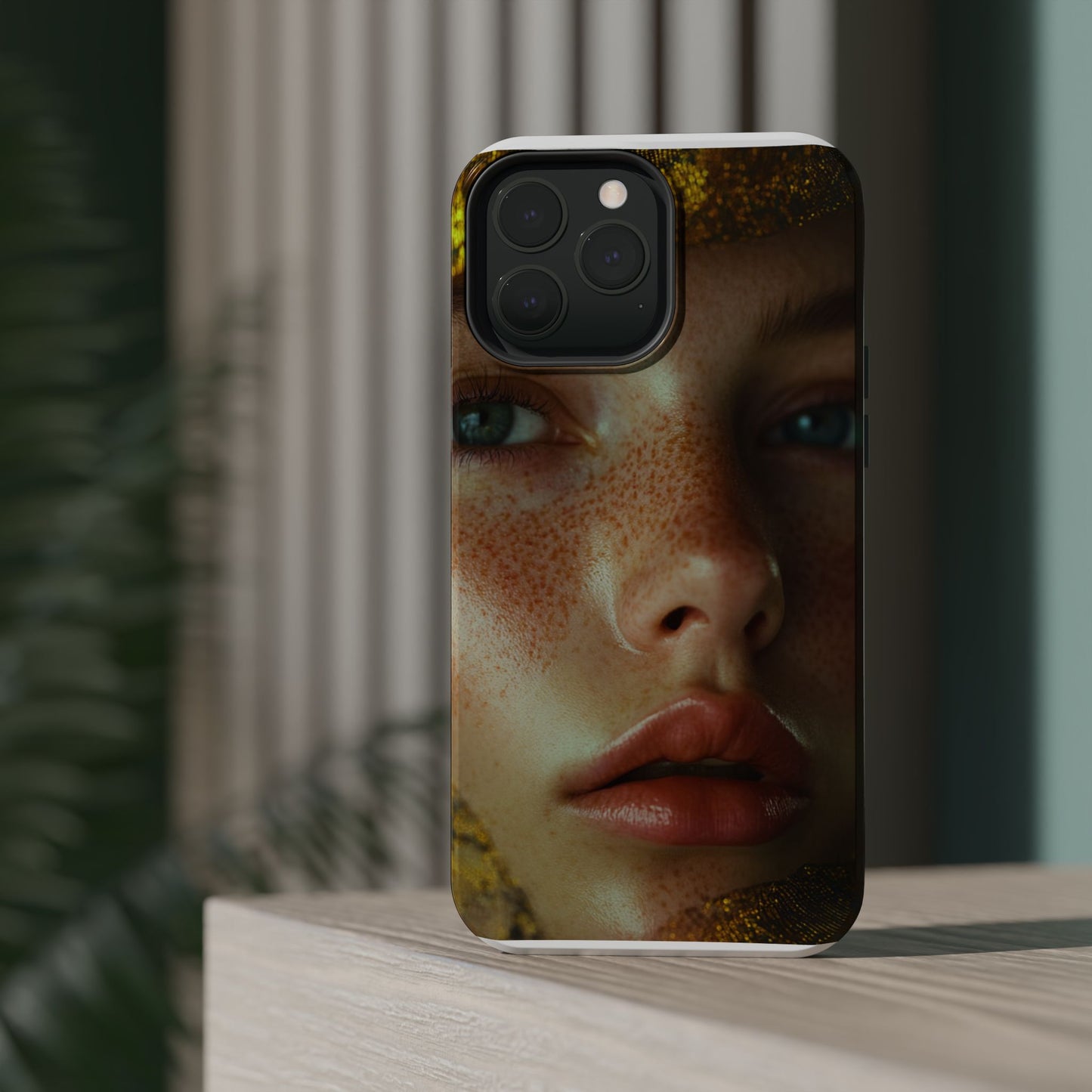 Phone Case - Close Up Girl with Freckles Photography Magnetic Tough Cases