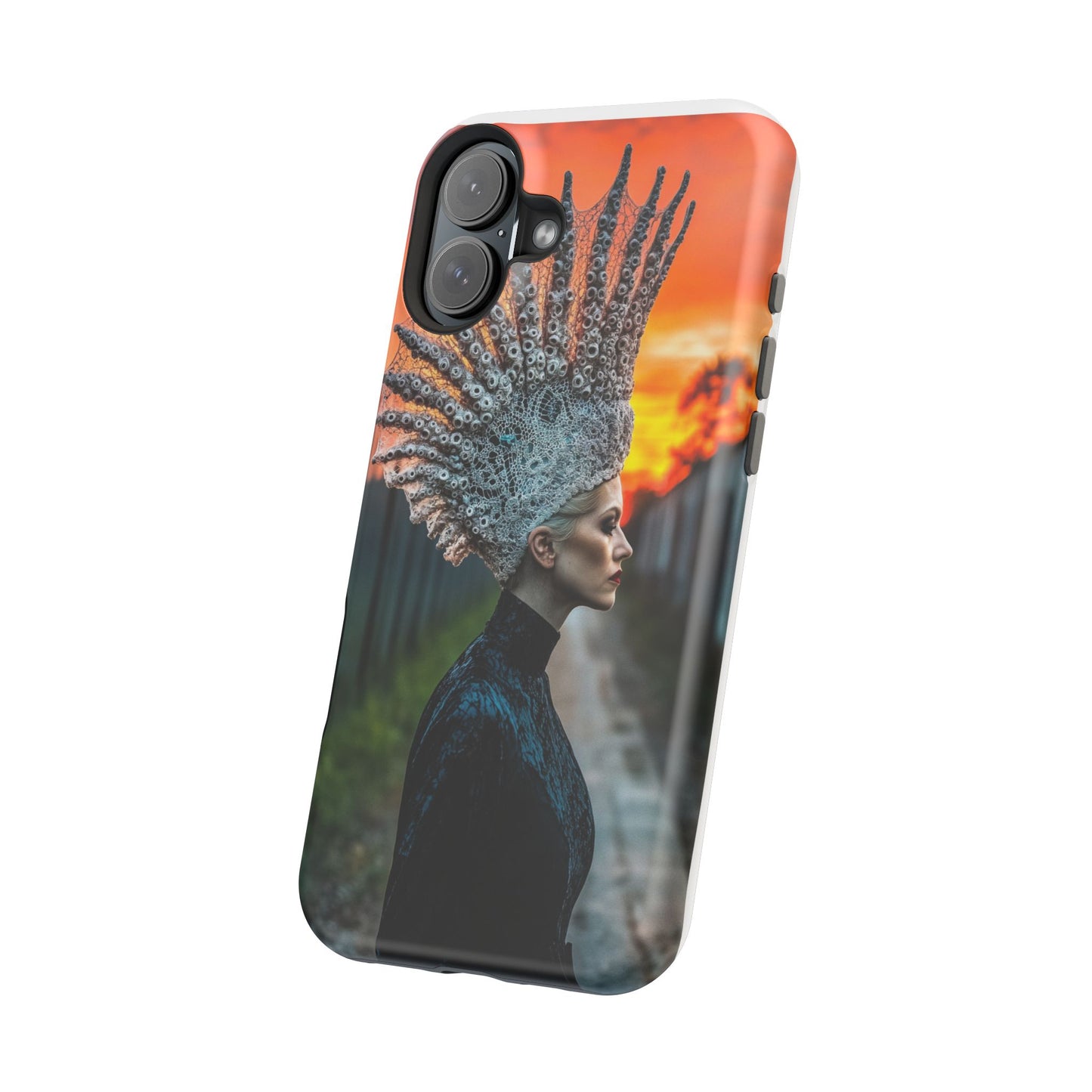 Sunset Goddess" Magnetic Wireless Charging iPhone Case by Moxie Jay