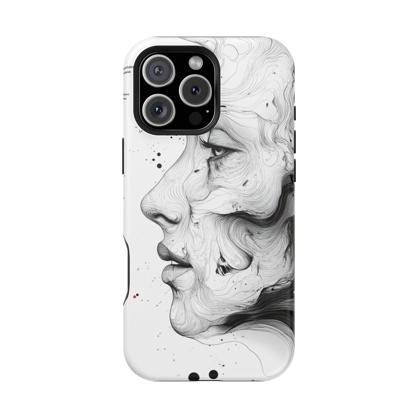 Artistic Magnetic Tough Case - Abstract Face Design for Aesthetic Appeal