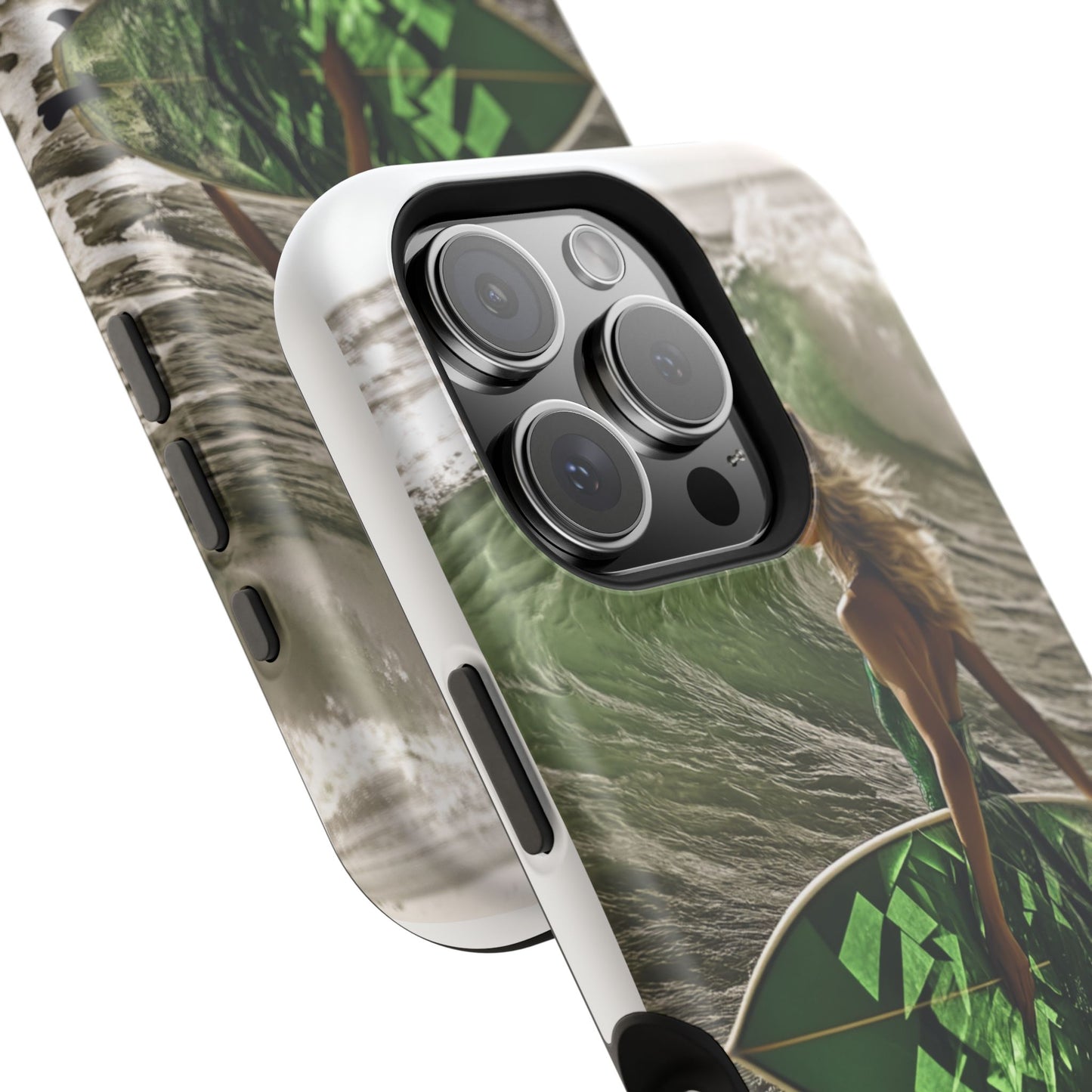Surf's Up Chic" Luxury Magnetic Wireless Charging iPhone Case by Moxie Jay
