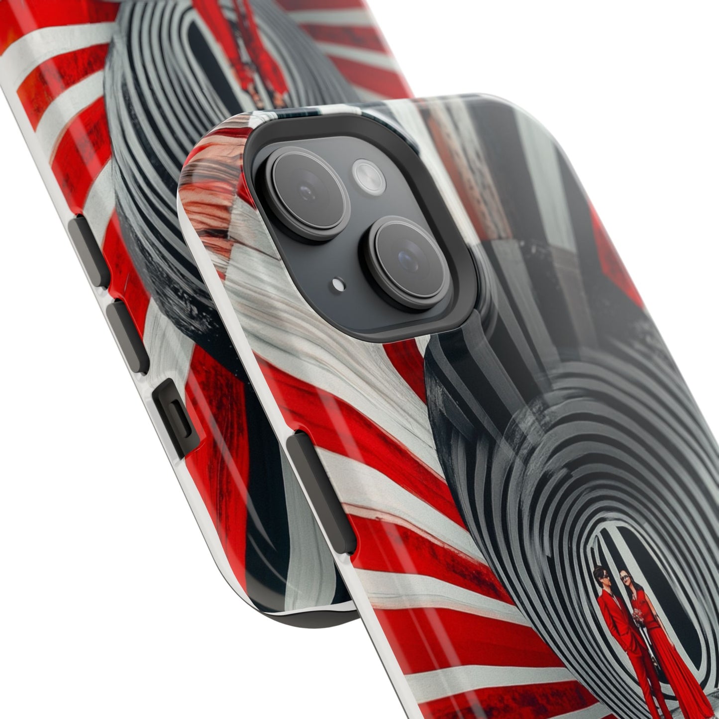 Cosmic Vortex" Luxury Magnetic Wireless Charging iPhone Case by Moxie Jay