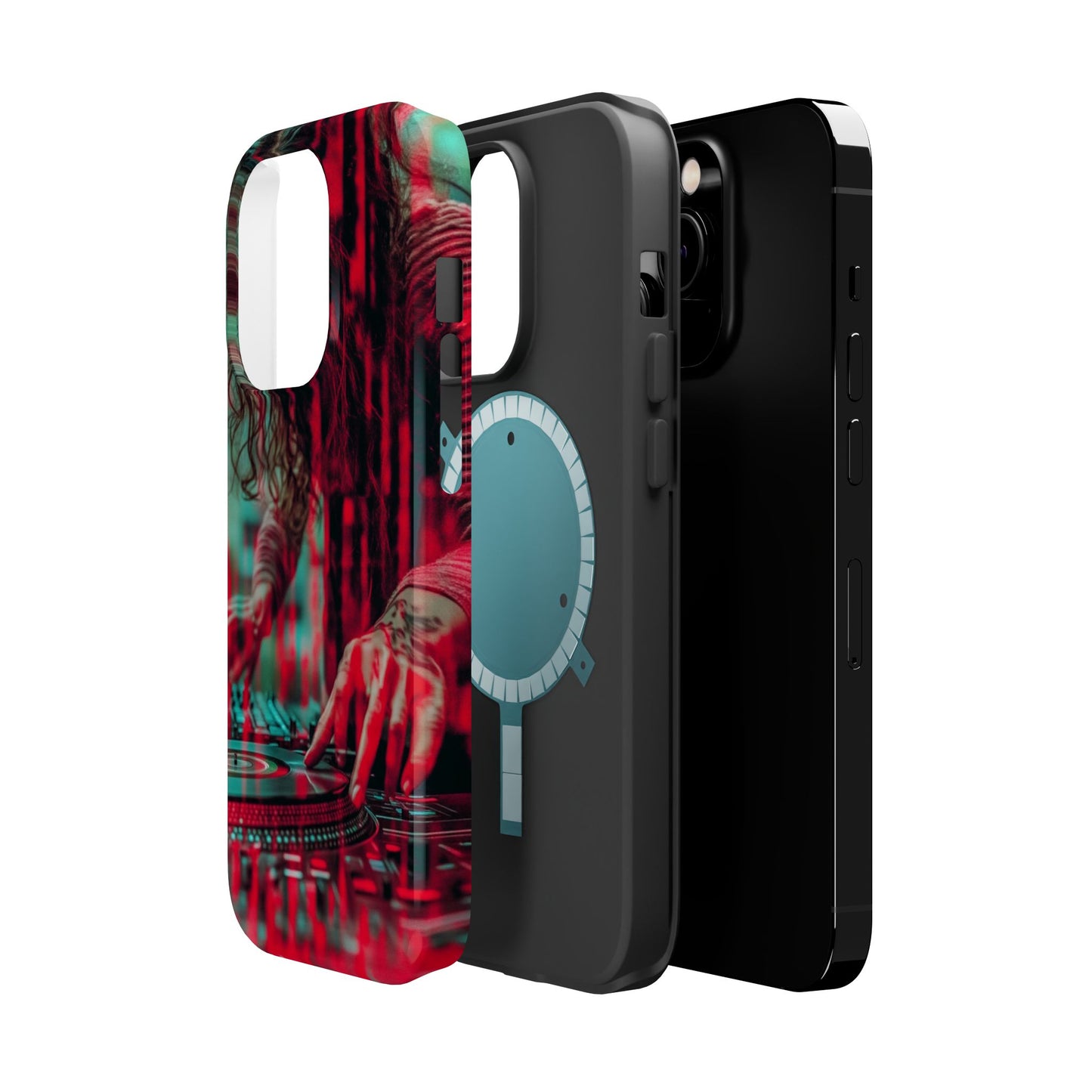 "Vinyl Virtuoso" Luxury Magnetic Wireless Charging iPhone Case by Moxie Jay
