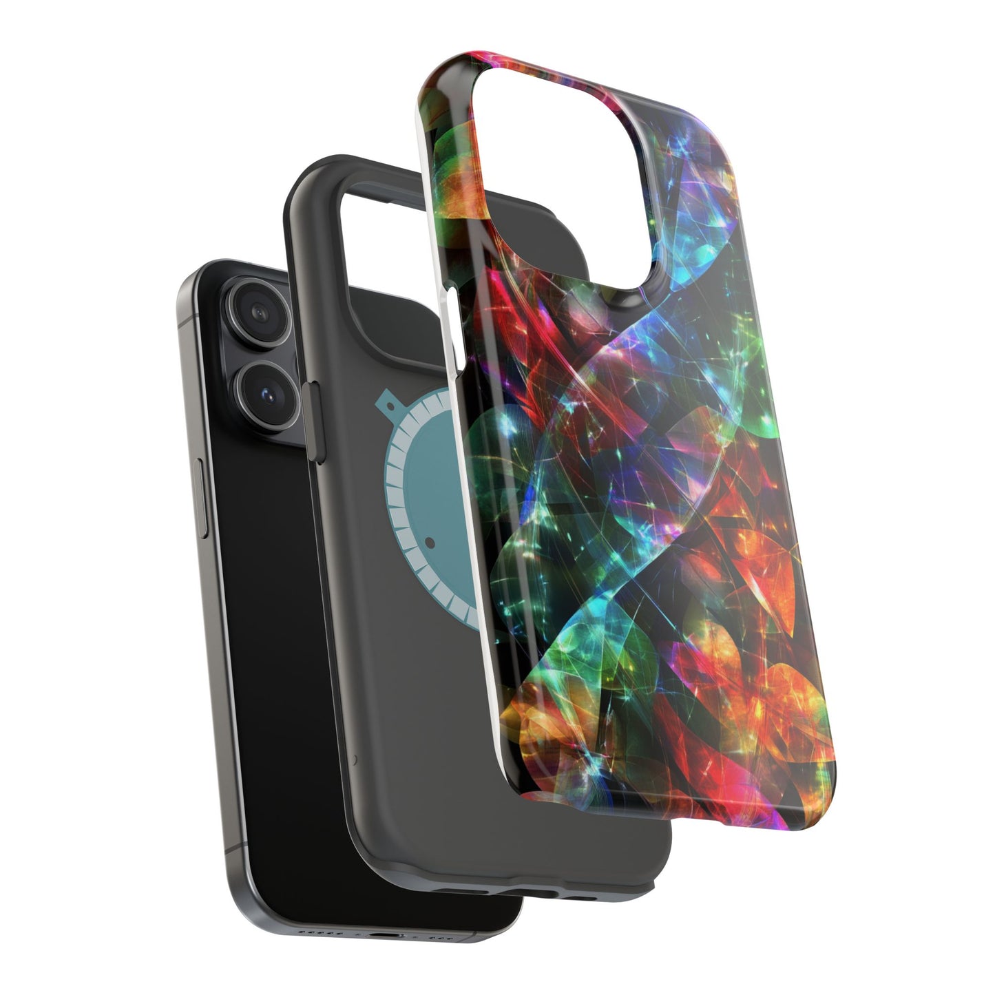 iPhone Case with Neon Colors Art by Moxie-Jay