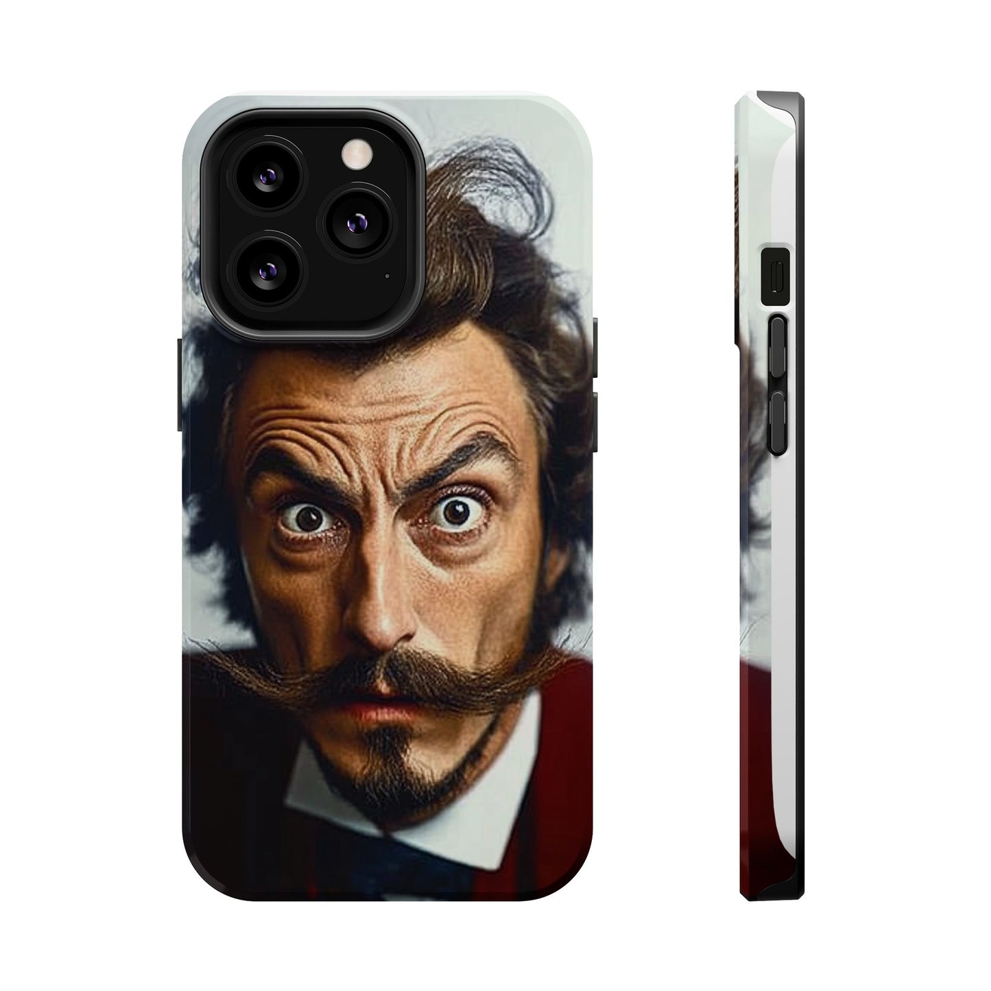 Luxurious Magnetic Wireless Charging Tough iPhone Case - “Close-Up Salvador Dali” by Moxie-Jay