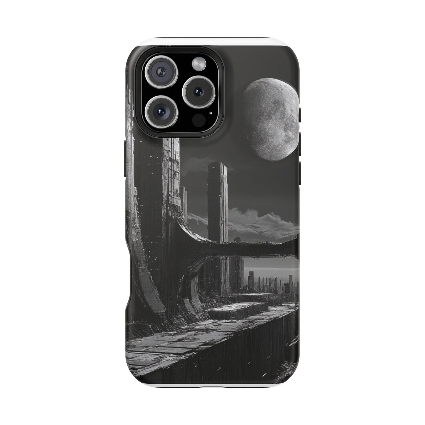Futuristic Moonscape MagSafe® iPhone Case - Moxie-Jay Art Edition