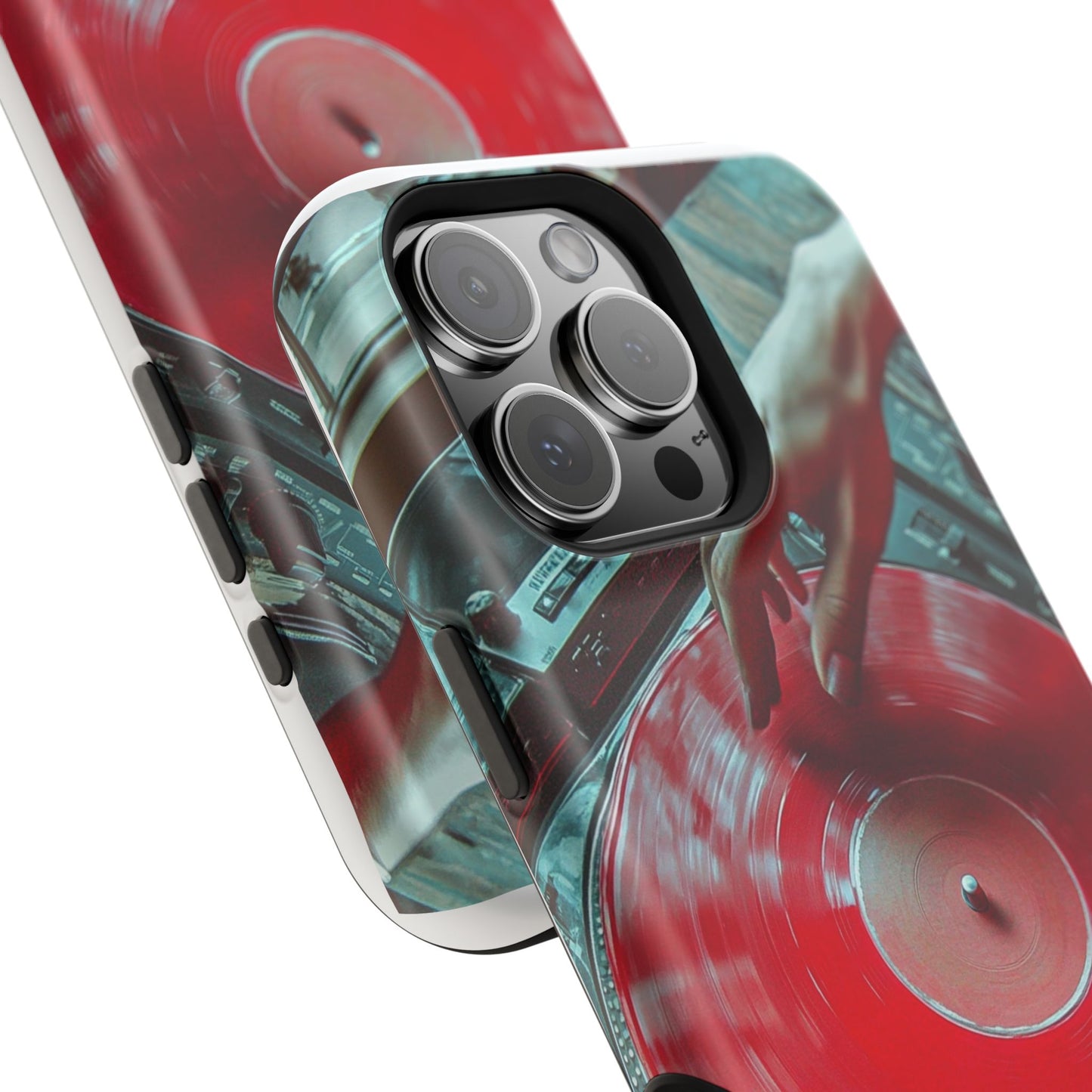 Wireless iPhone Case - Red Record Scratch Art