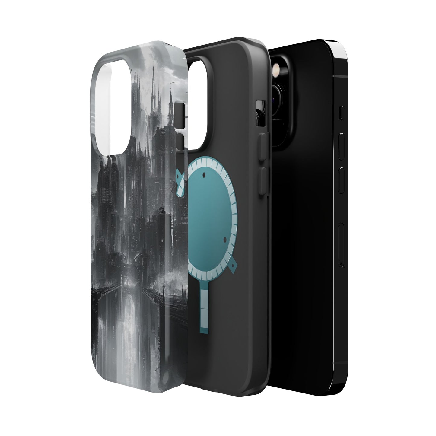 iPhone Magnetic Tough Case - Futuristic Gotham Design by Moxie Jay