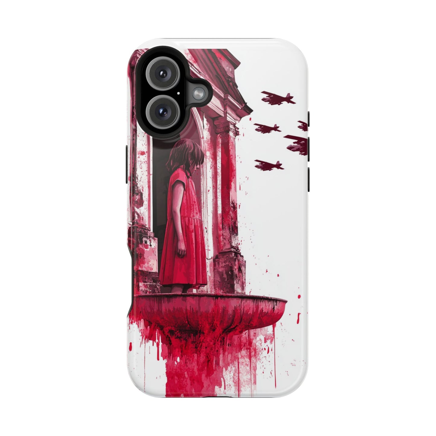 Luxurious MagSafe® Compatible iPhone Case - "Resilience in Ruins" by Moxie-Jay