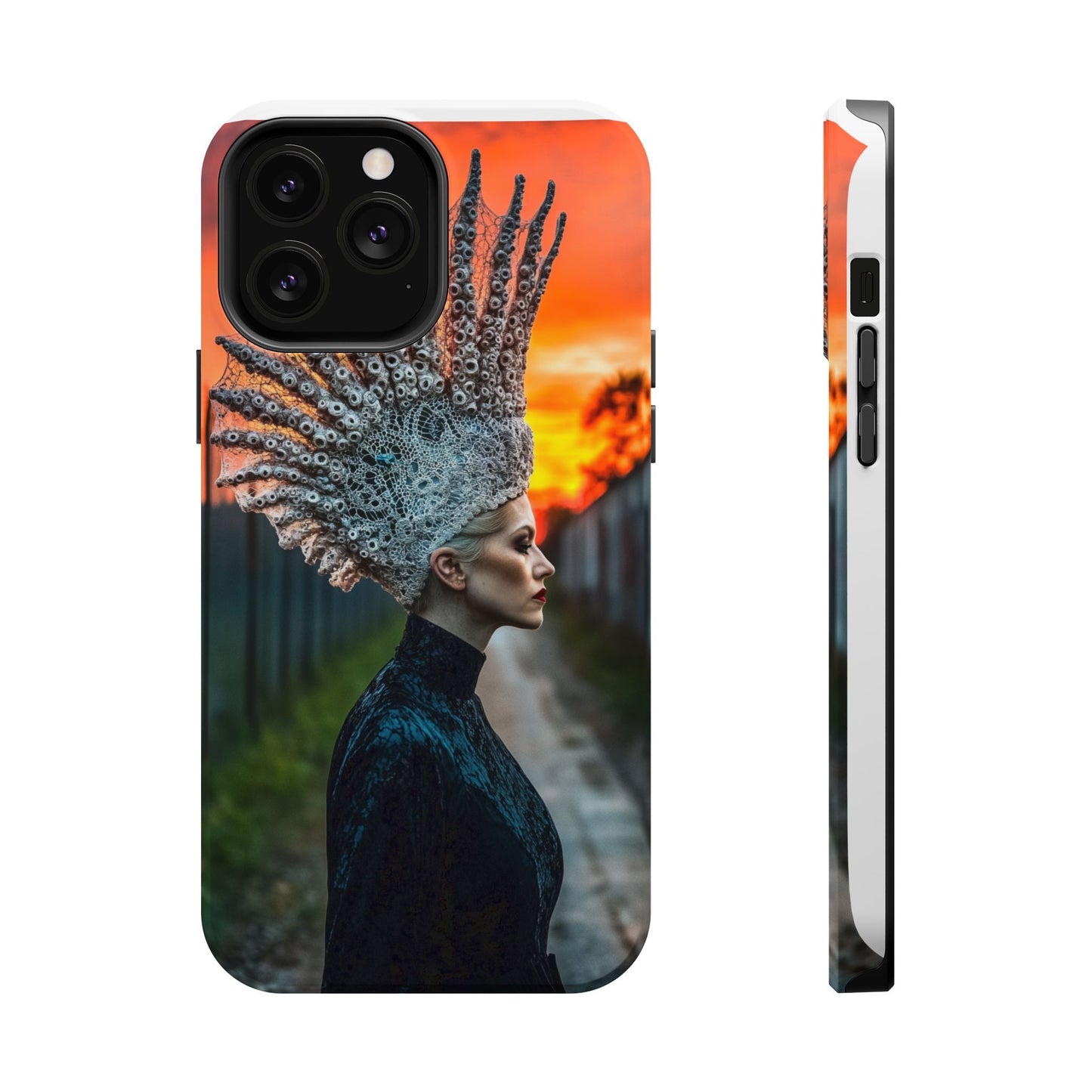 Sunset Goddess" Magnetic Wireless Charging iPhone Case by Moxie Jay