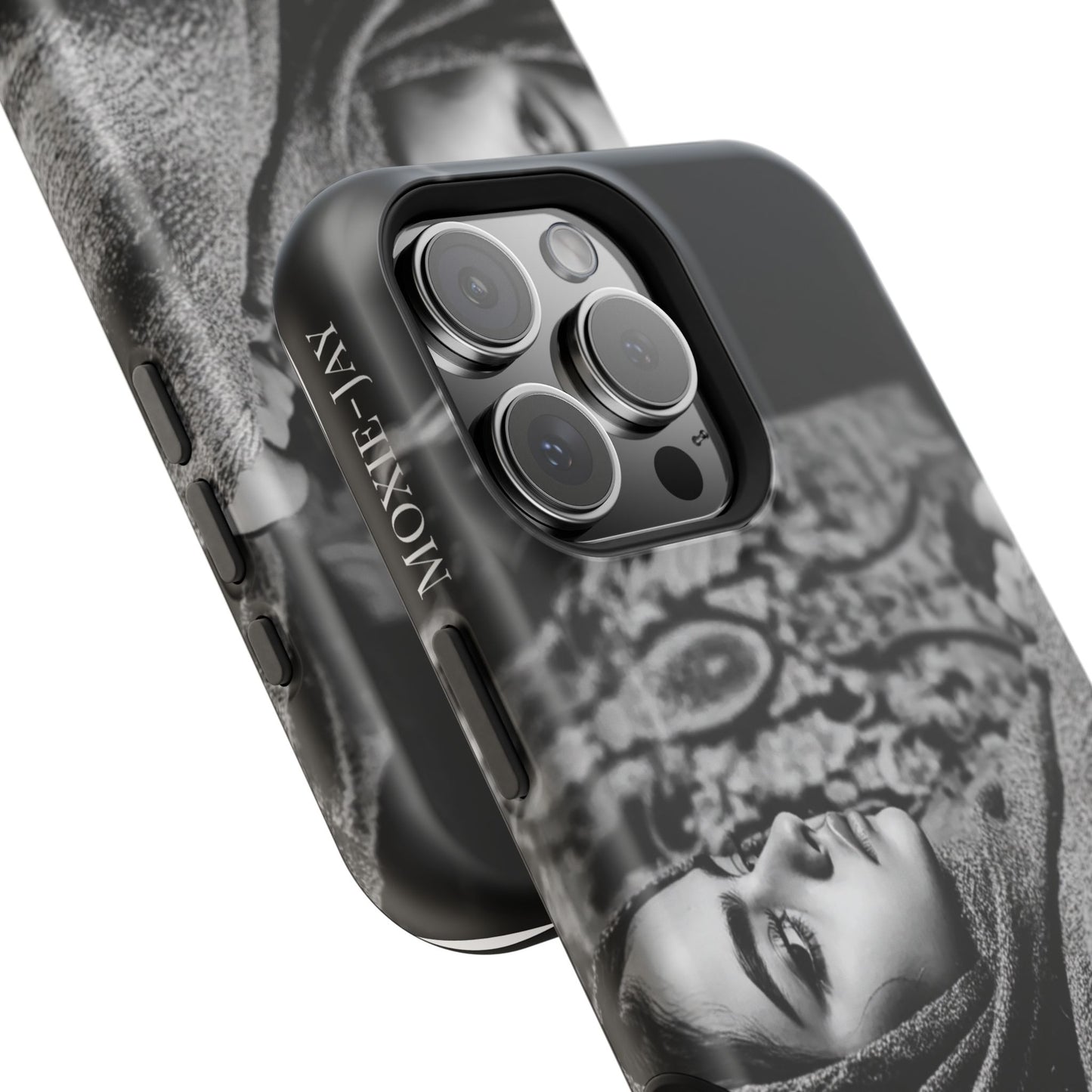Artistic Magnetic Tough Case - Elegant Black & White Design