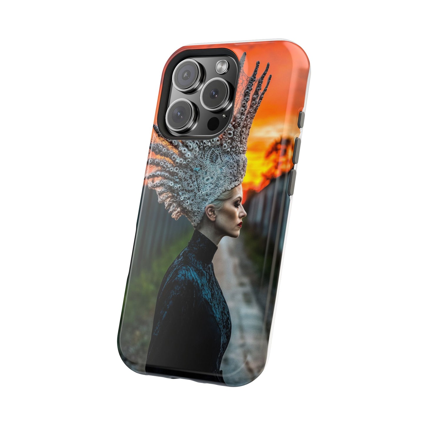 Sunset Goddess" Magnetic Wireless Charging iPhone Case by Moxie Jay