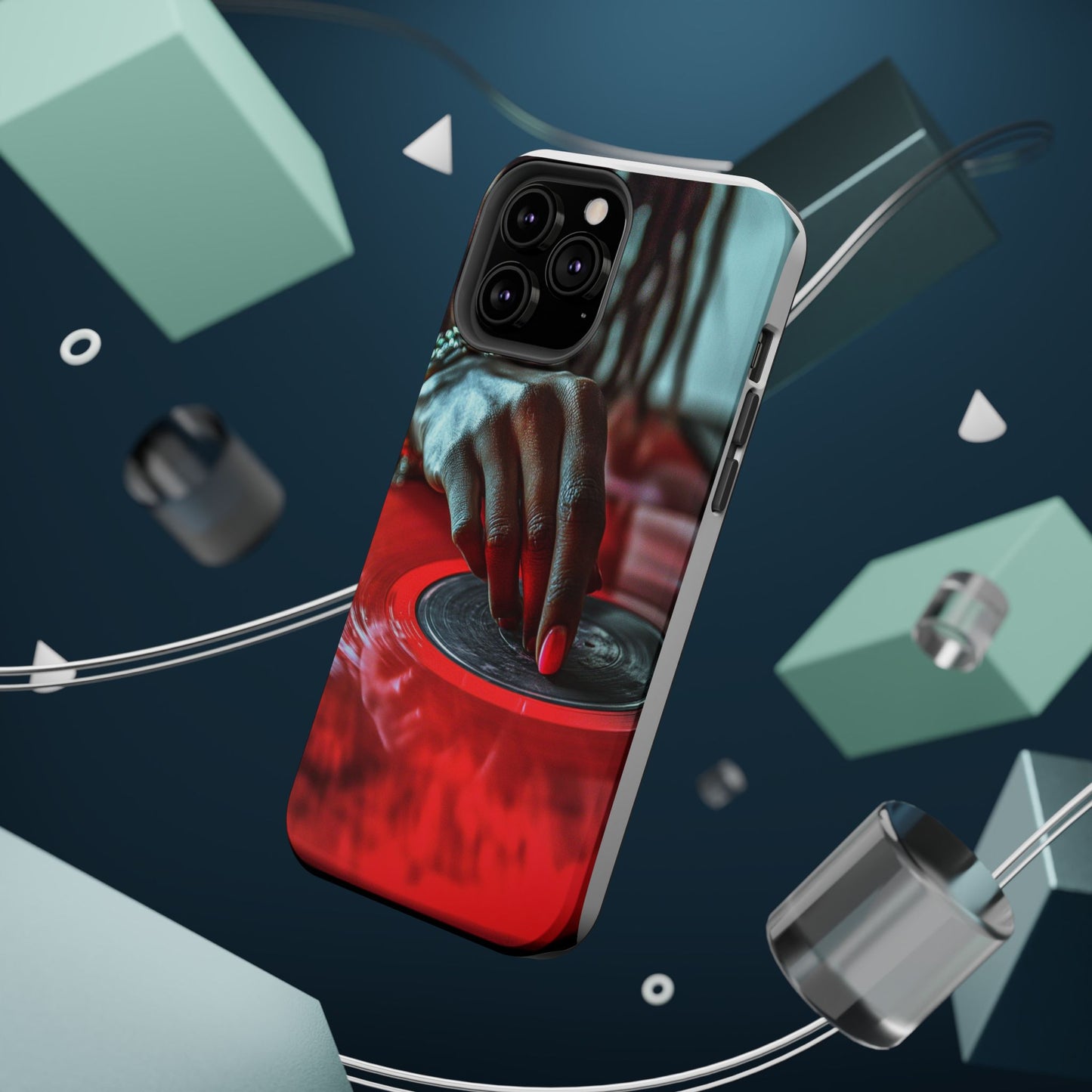 Luxurious MagSafe® Compatible iPhone Case - "Vinyl Groove" by Moxie-Jay