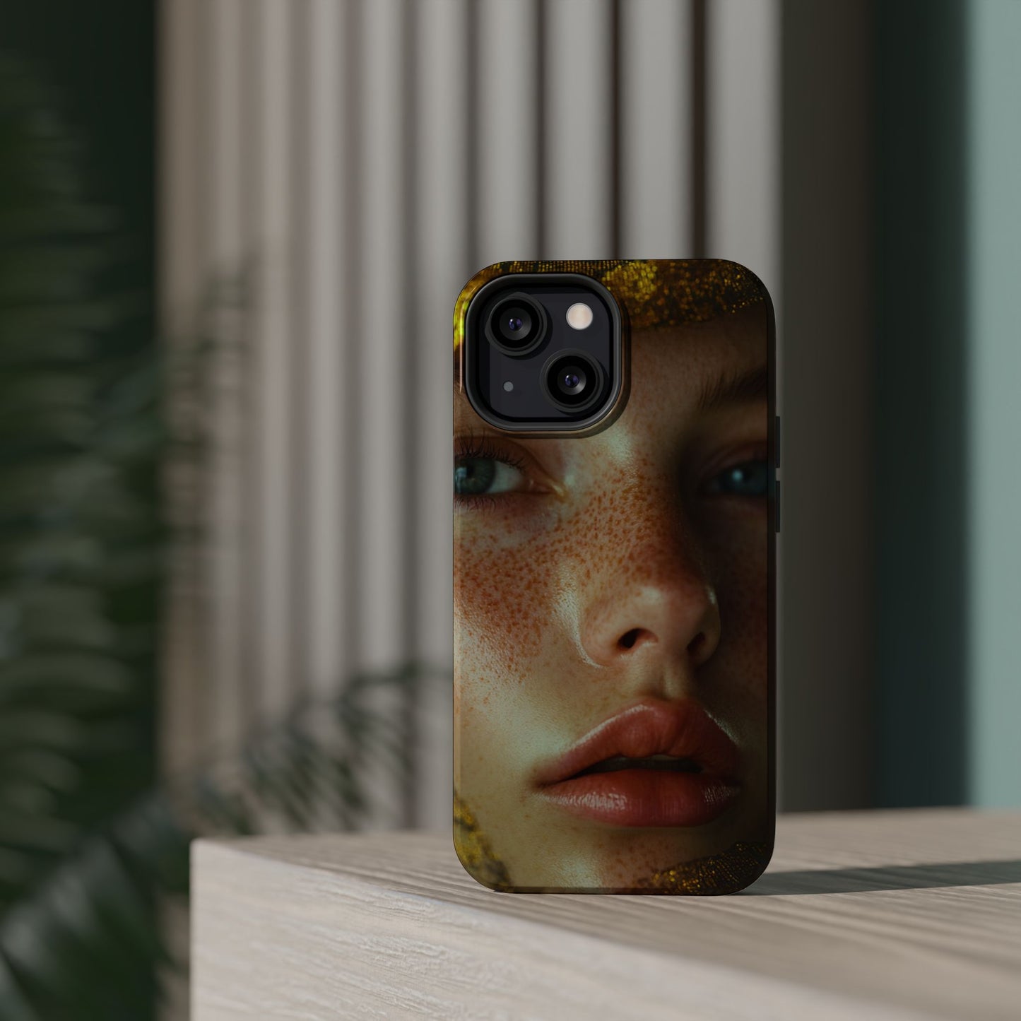 Phone Case - Close Up Girl with Freckles Photography Magnetic Tough Cases