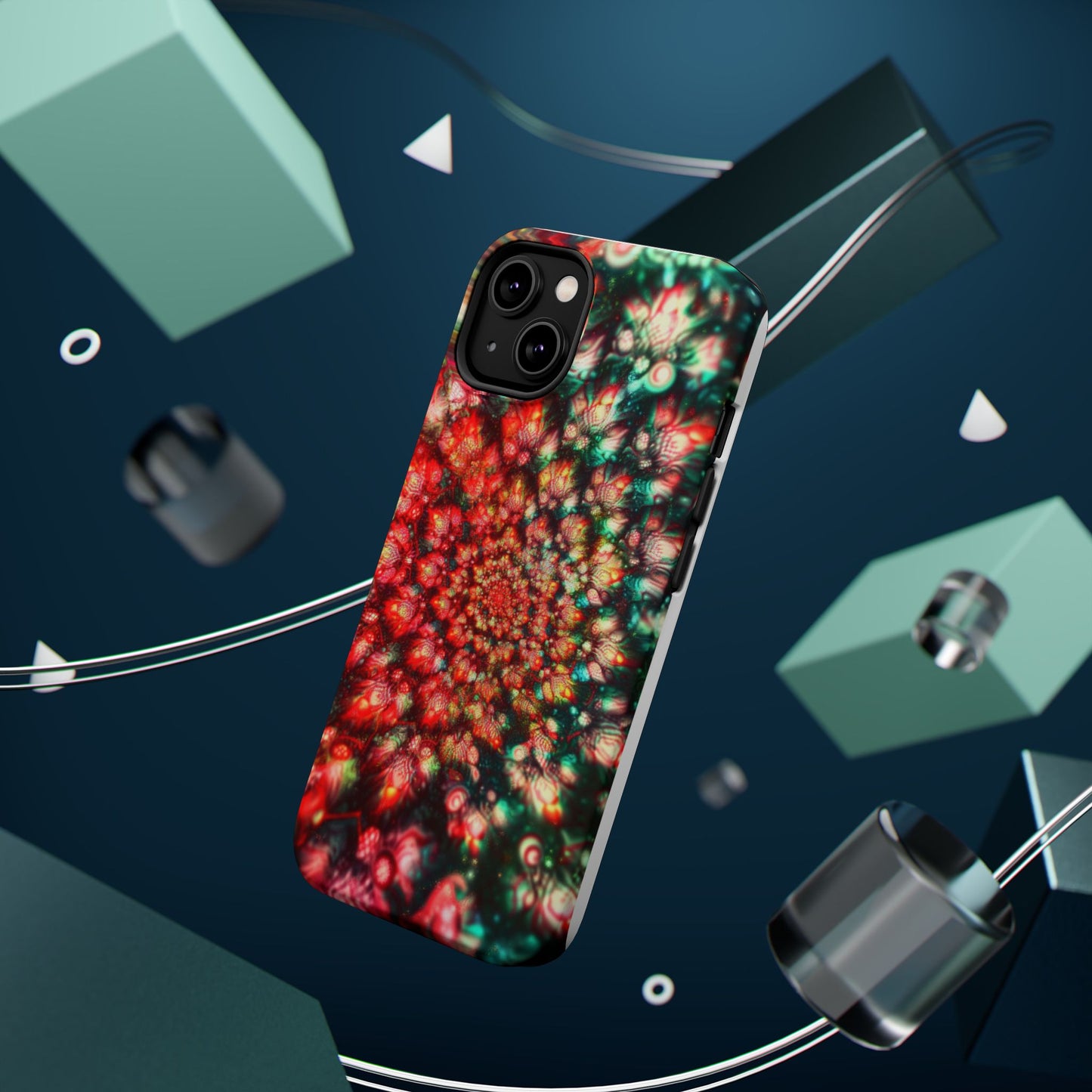 Luxurious Magnetic Wireless Charging Tough iPhone Case - "Psychedelic Dreams" by Moxie-Jay