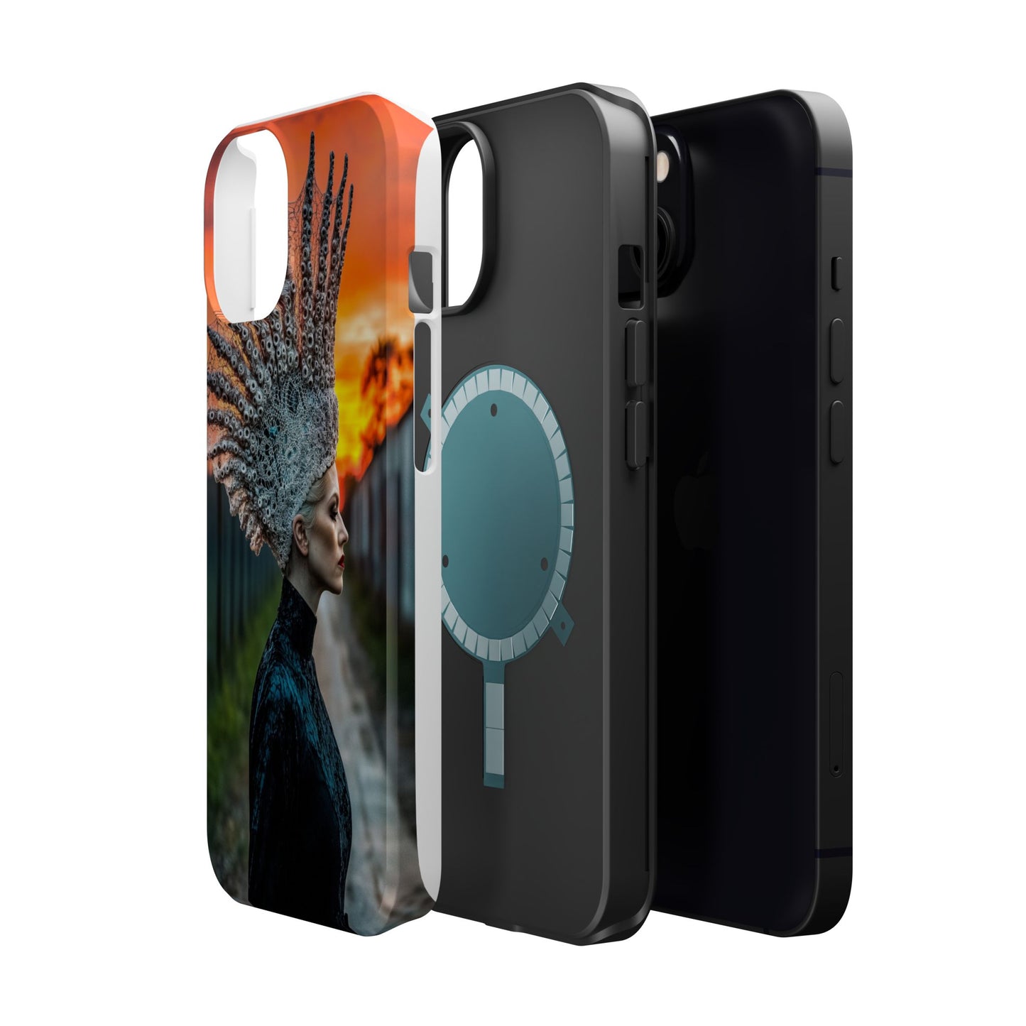 Sunset Goddess" Magnetic Wireless Charging iPhone Case by Moxie Jay