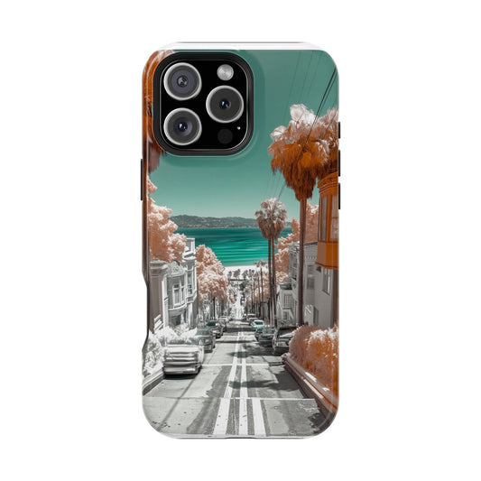 "San Clemente Memories" Luxury Magnetic Wireless Charging iPhone Case by Moxie Jay