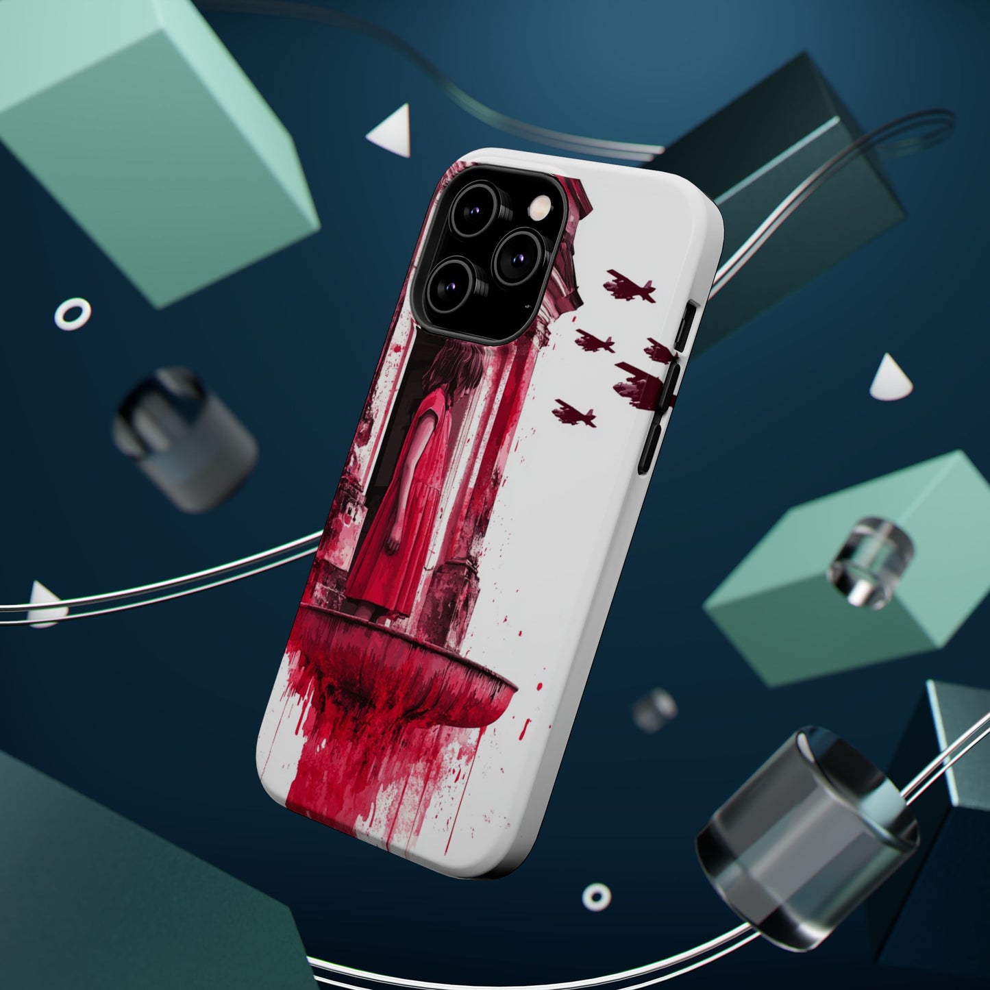 Luxurious MagSafe® Compatible iPhone Case - "Resilience in Ruins" by Moxie-Jay