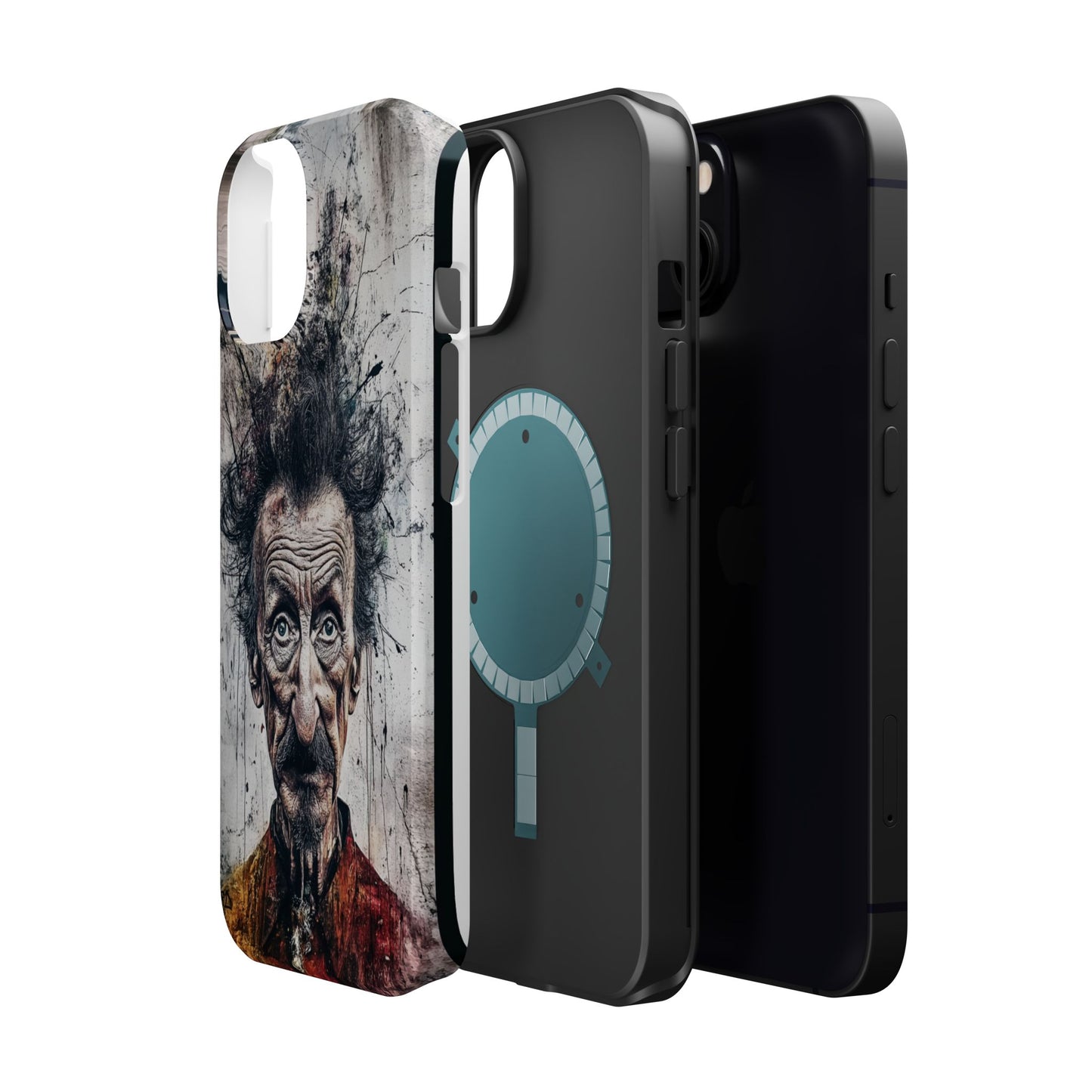 Luxurious Magnetic Wireless Charging Tough iPhone Case - "Demonic Dali" by Moxie-Jay