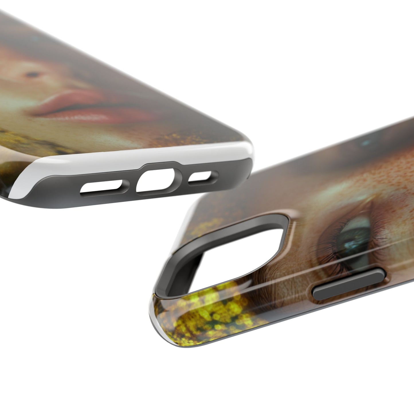 Phone Case - Close Up Girl with Freckles Photography Magnetic Tough Cases