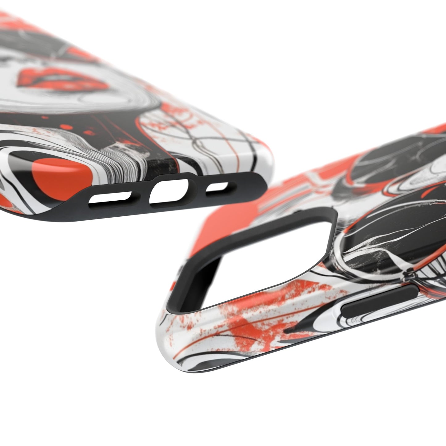 Artistic Magnetic Tough Case for iPhone - Stylish Protection with Bold Design