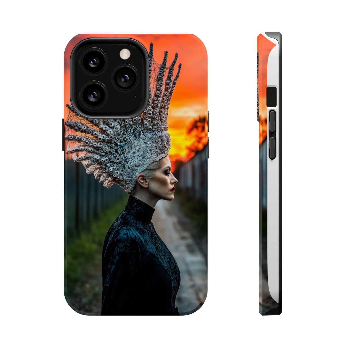 Sunset Goddess" Magnetic Wireless Charging iPhone Case by Moxie Jay