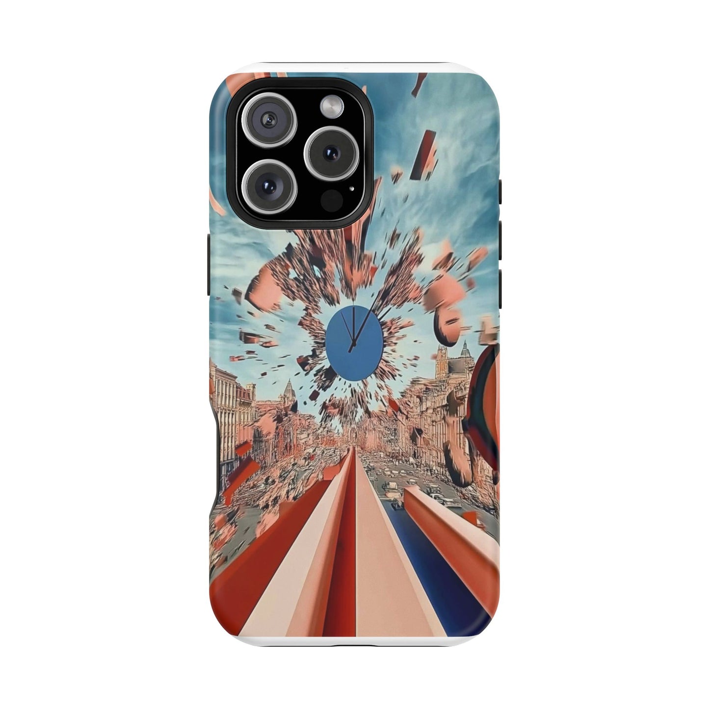 Phone Case with 'World at 10000 MPH' Art by Moxie Jay