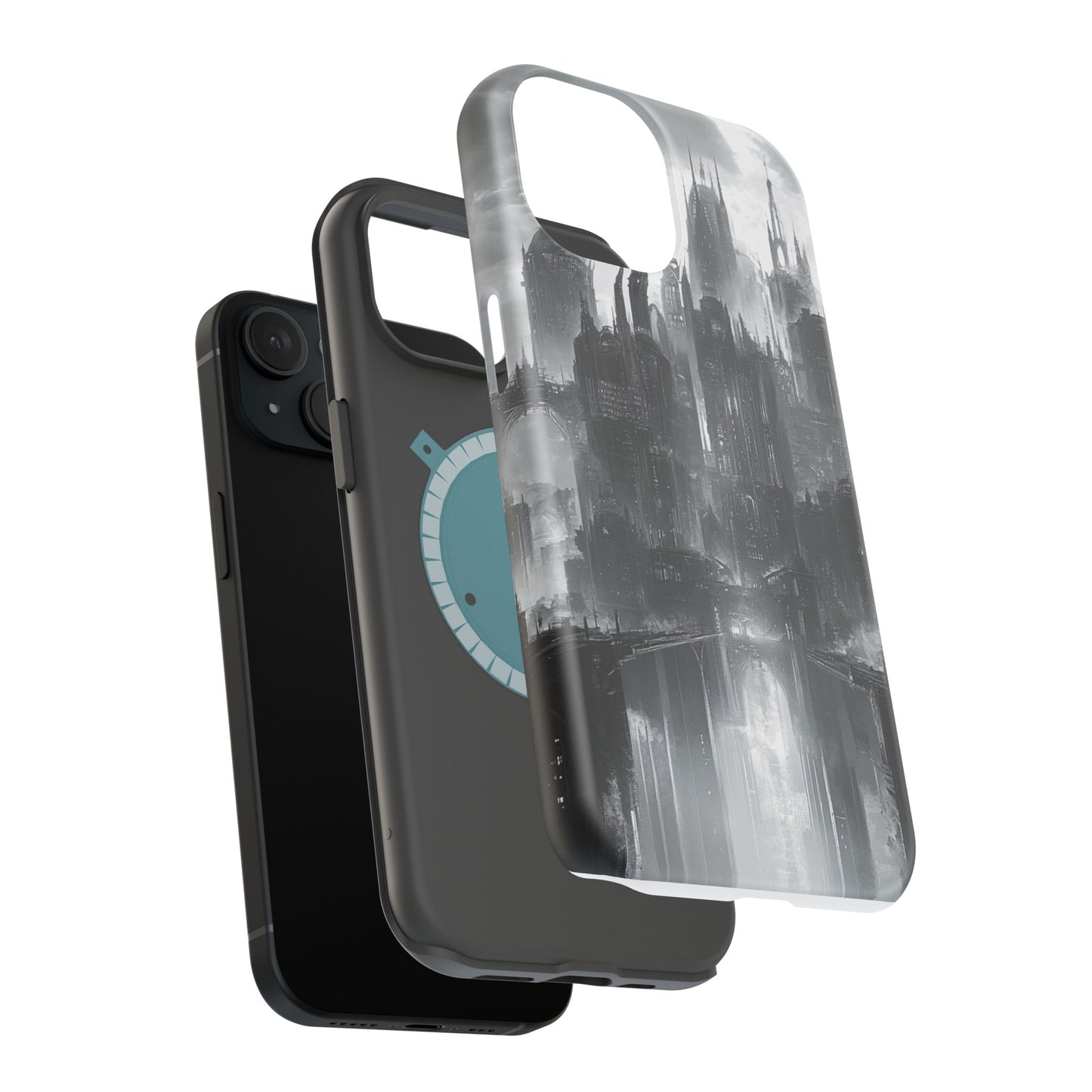 iPhone Magnetic Tough Case - Futuristic Gotham Design by Moxie Jay