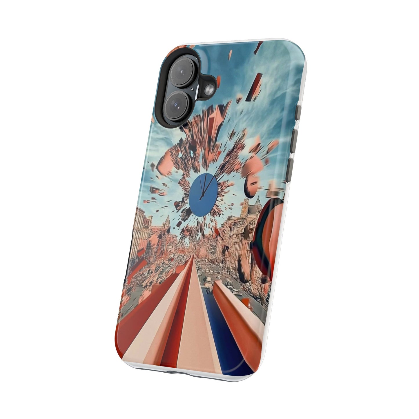 Phone Case with 'World at 10000 MPH' Art by Moxie Jay