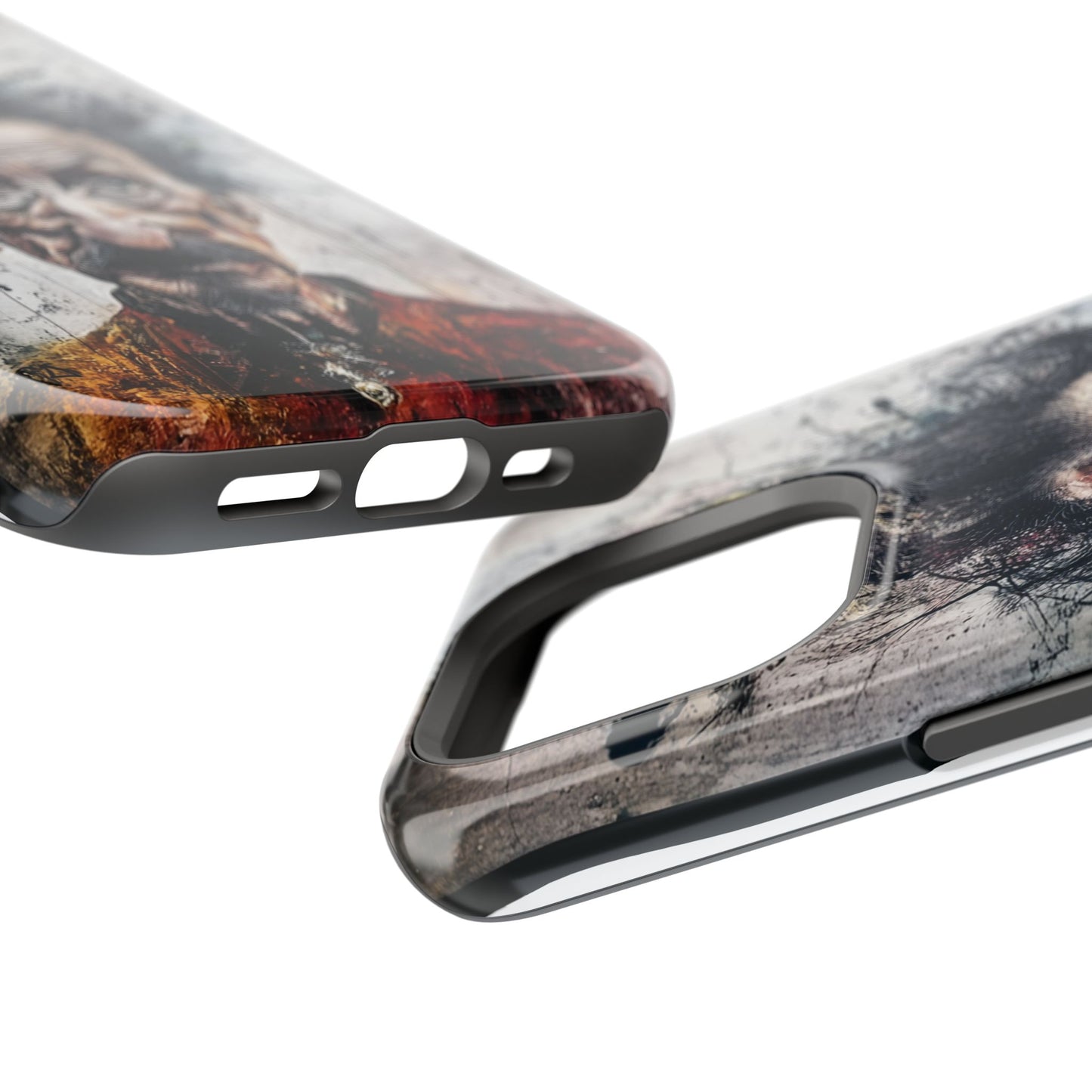 Luxurious Magnetic Wireless Charging Tough iPhone Case - "Demonic Dali" by Moxie-Jay