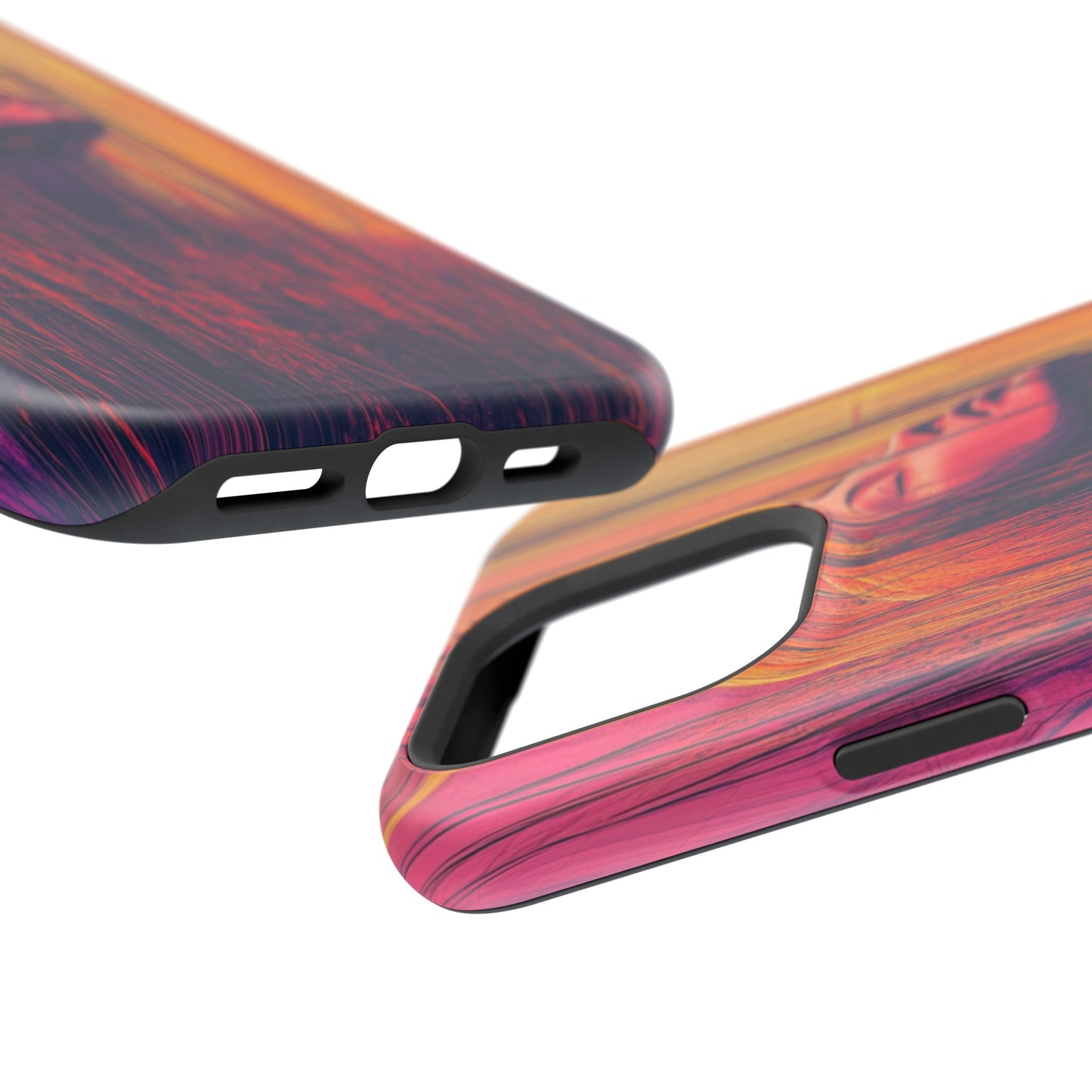 "Crimson Cascade" Luxury Magnetic Wireless Charging iPhone Case by Moxie Jay
