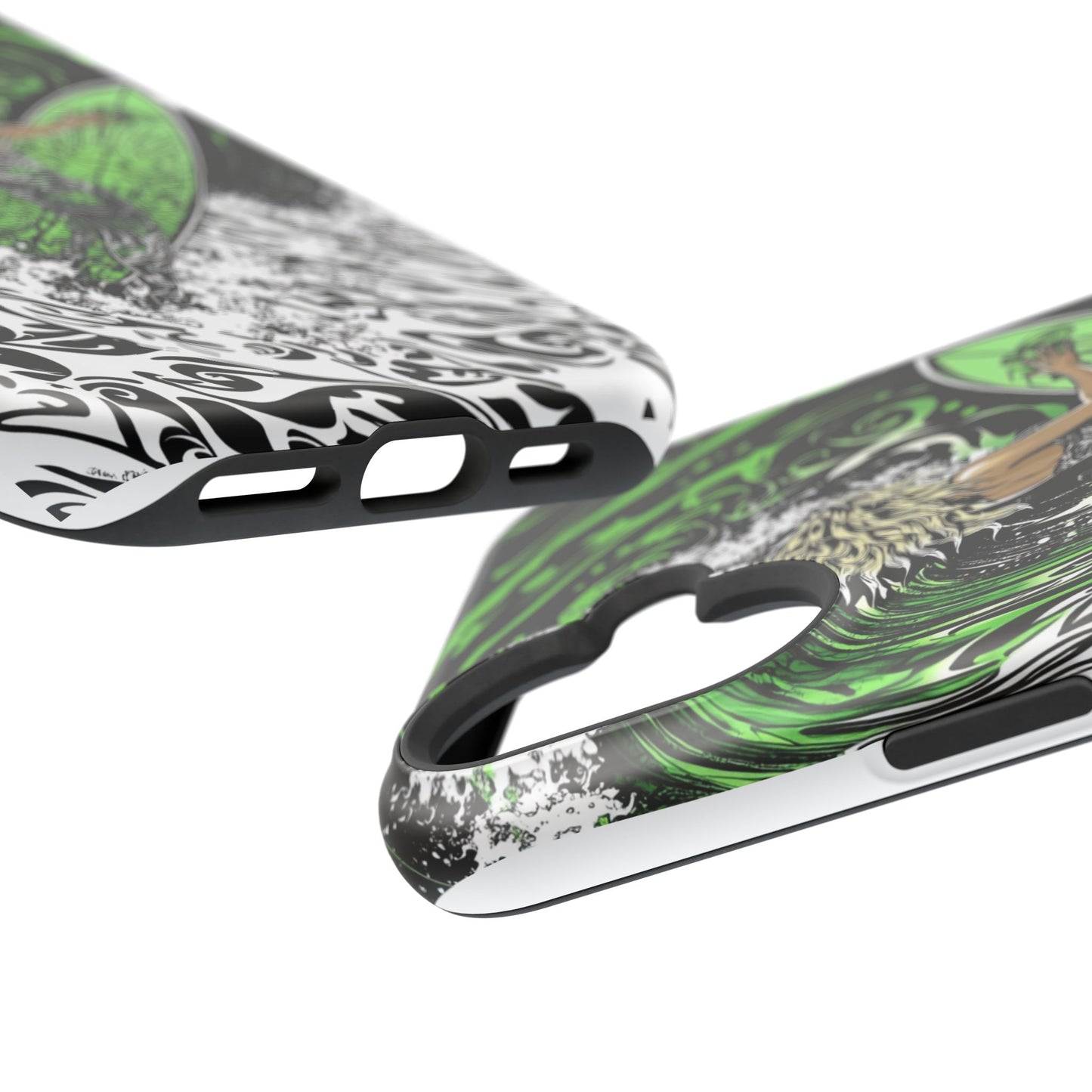Luxurious Magnetic Wireless Charging Tough iPhone Case - "Surf's Up" by Moxie-Jay