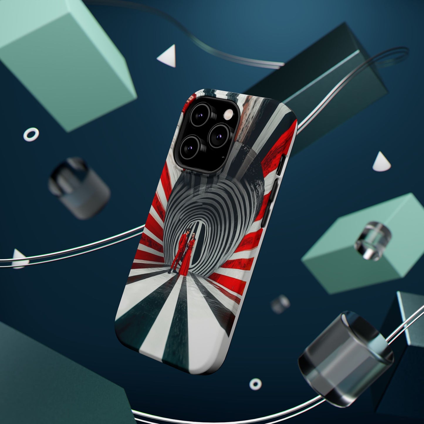Cosmic Vortex" Luxury Magnetic Wireless Charging iPhone Case by Moxie Jay