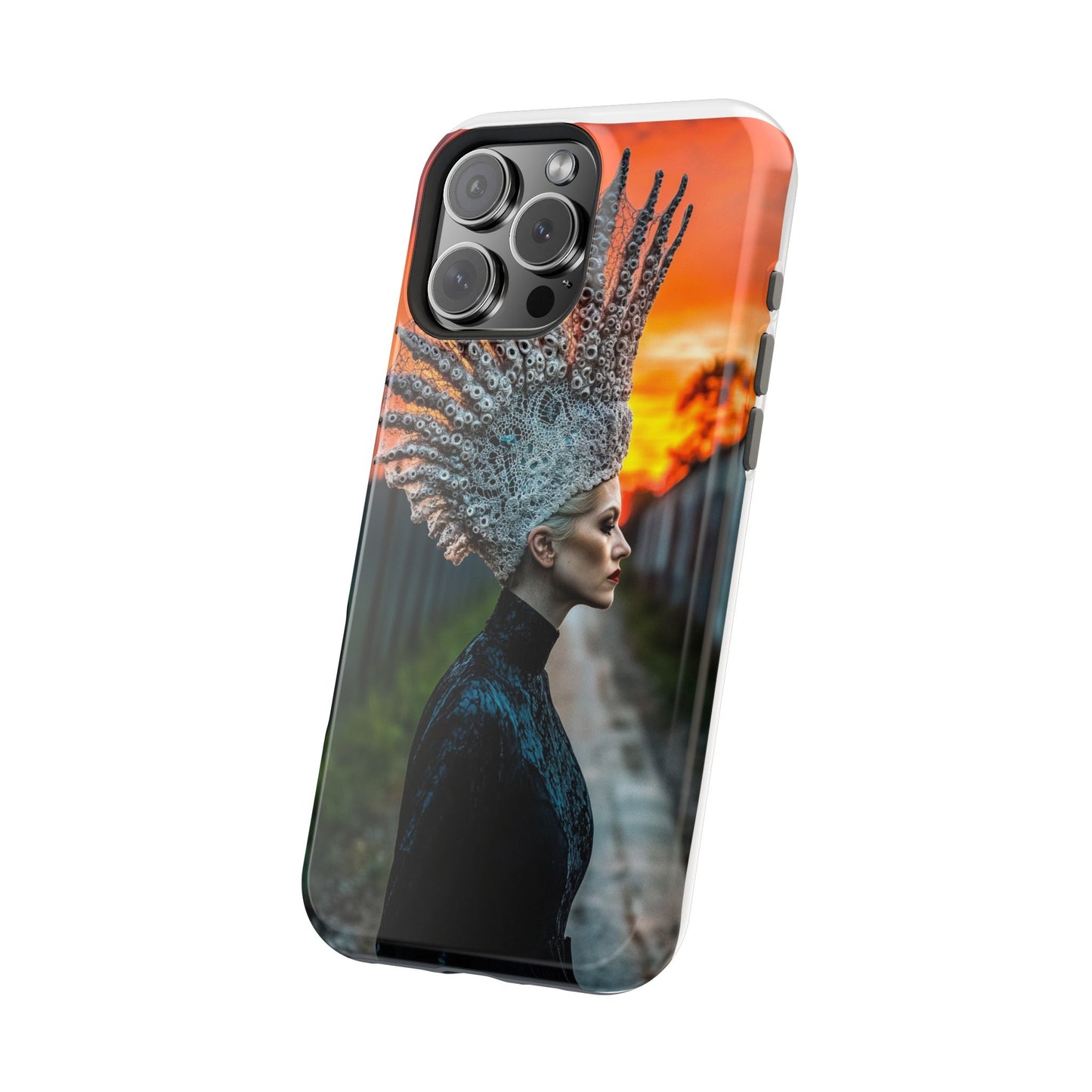 Sunset Goddess" Magnetic Wireless Charging iPhone Case by Moxie Jay