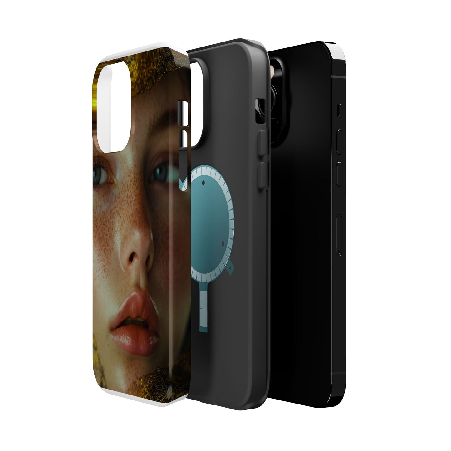 Phone Case - Close Up Girl with Freckles Photography Magnetic Tough Cases