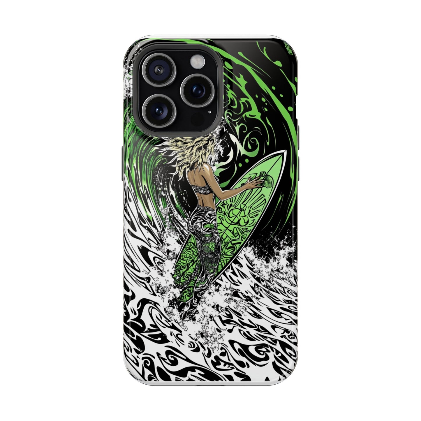 Luxurious Magnetic Wireless Charging Tough iPhone Case - "Surf's Up" by Moxie-Jay