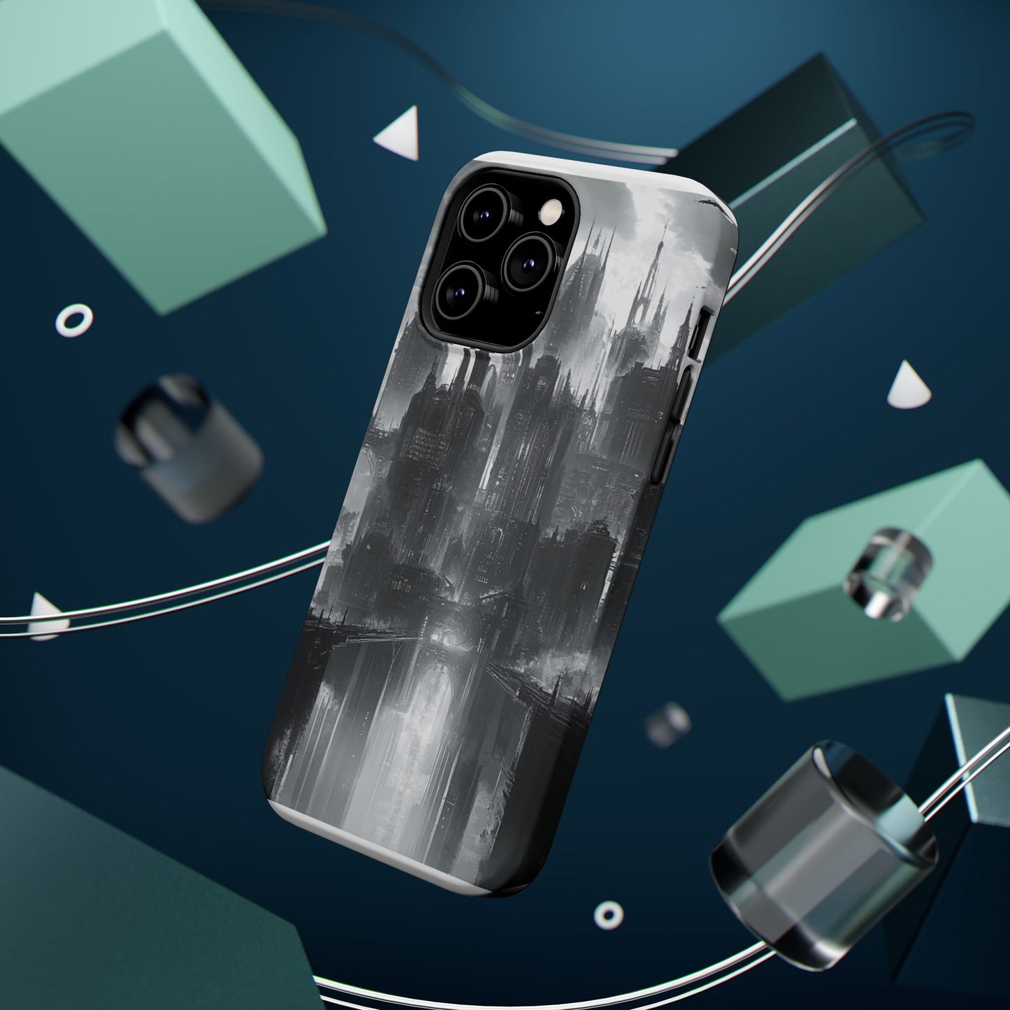 iPhone Magnetic Tough Case - Futuristic Gotham Design by Moxie Jay